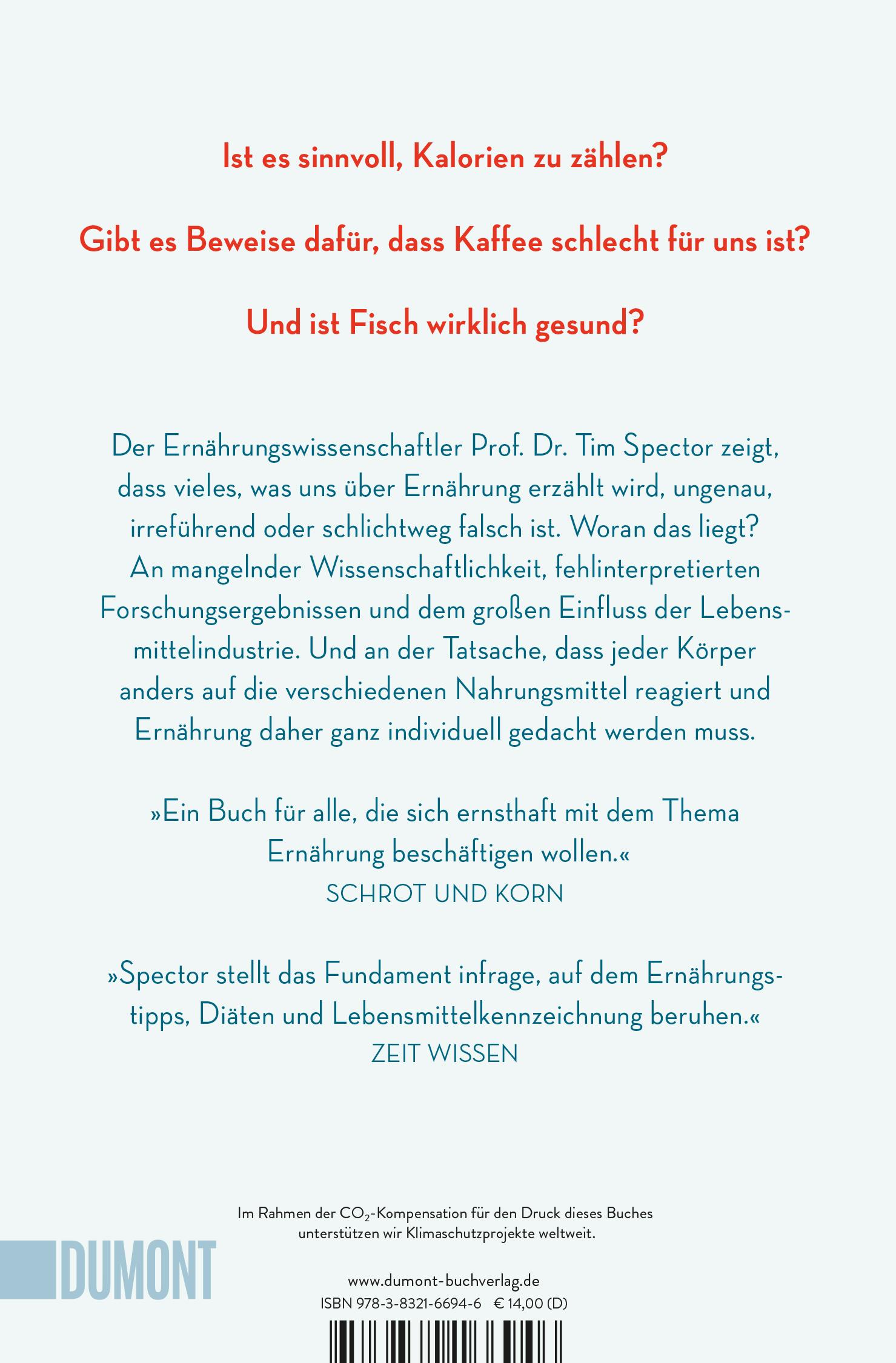 Rückseitencover Die Wahrheit über unser Essen