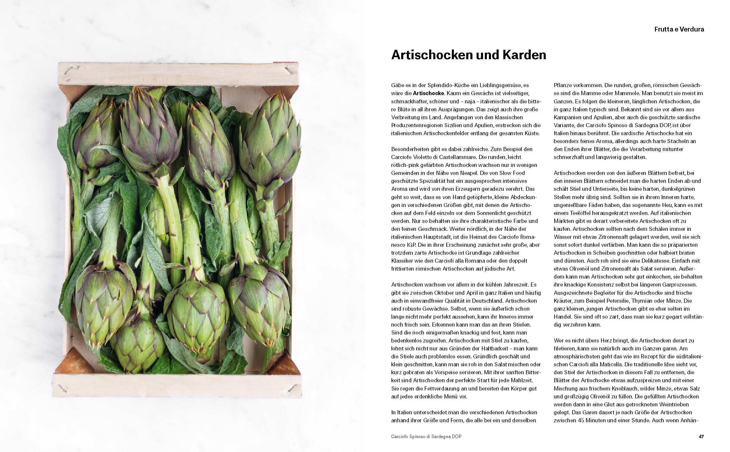 Beispielinhalt (Bild) Splendido. Italienische Produktkunde und Rezepte