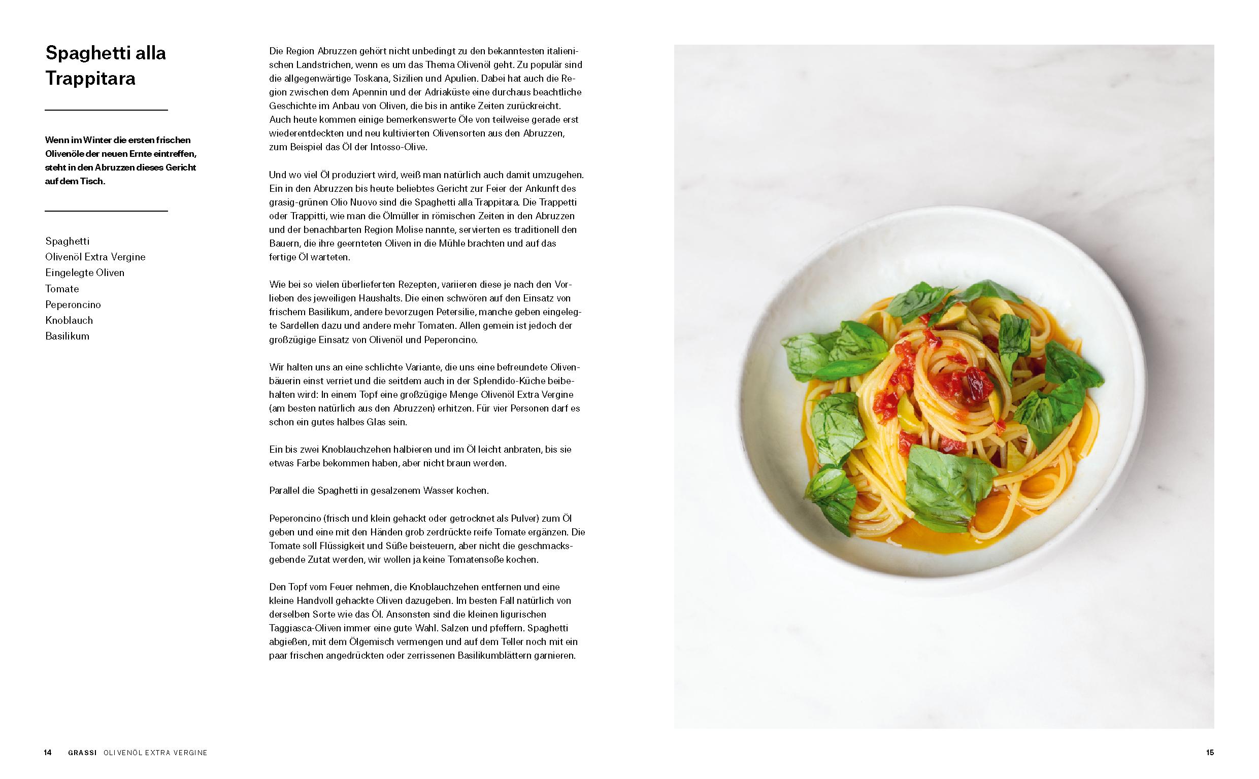 Beispielinhalt (Bild) Splendido. Italienische Produktkunde und Rezepte