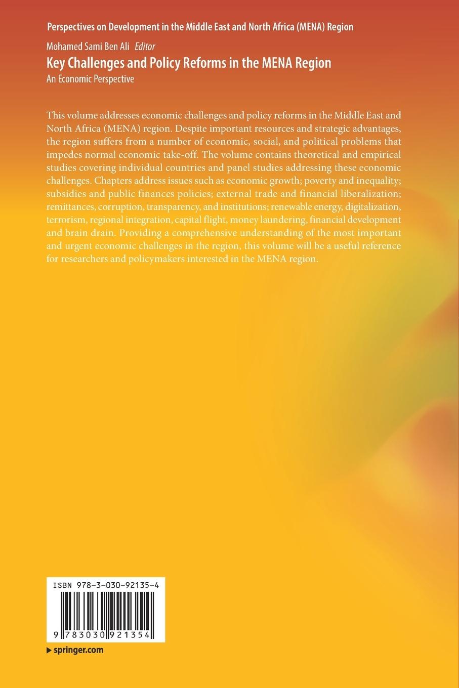 Rückseitencover Key Challenges and Policy Reforms in the MENA Region