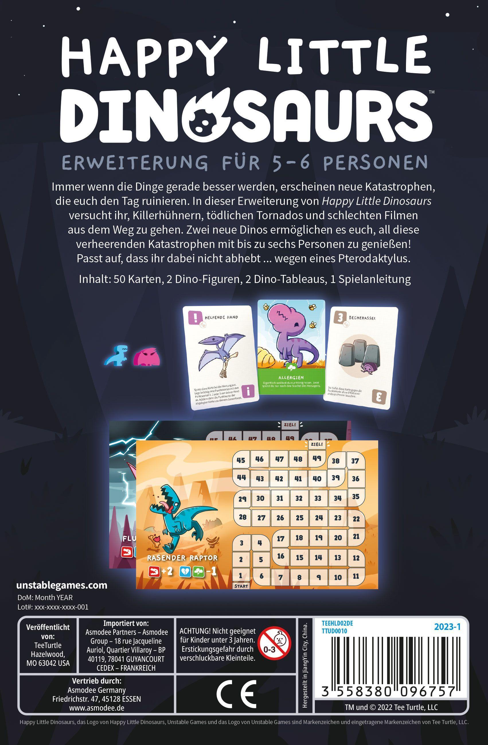 Beispielinhalt (Bild) Happy Little Dinosaurs - Erweiterung für 5 bis 6 Personen