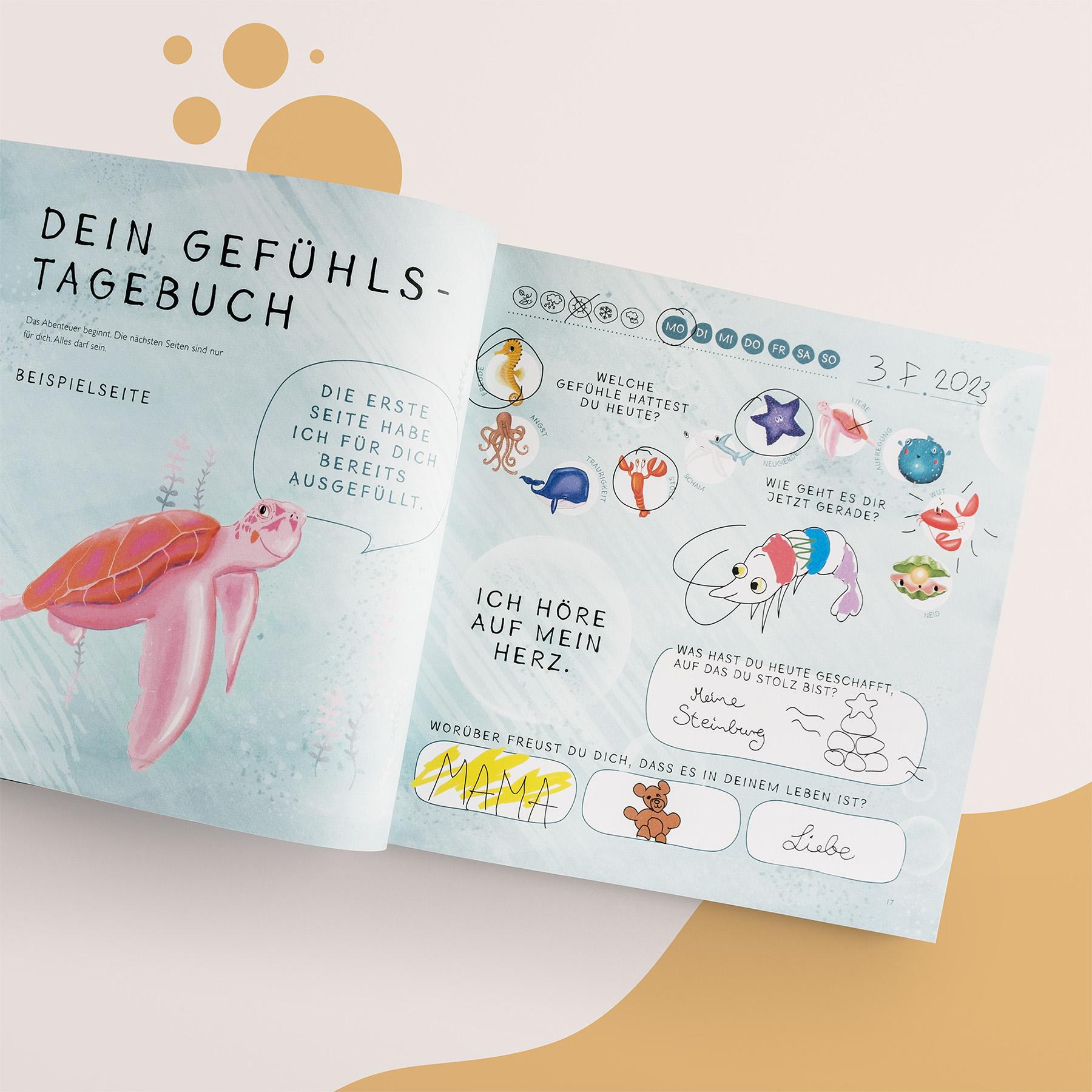 Beispielinhalt (Bild) Mein erstes Tagebuch - Lou im Meer voller kunterbunter Gefühle