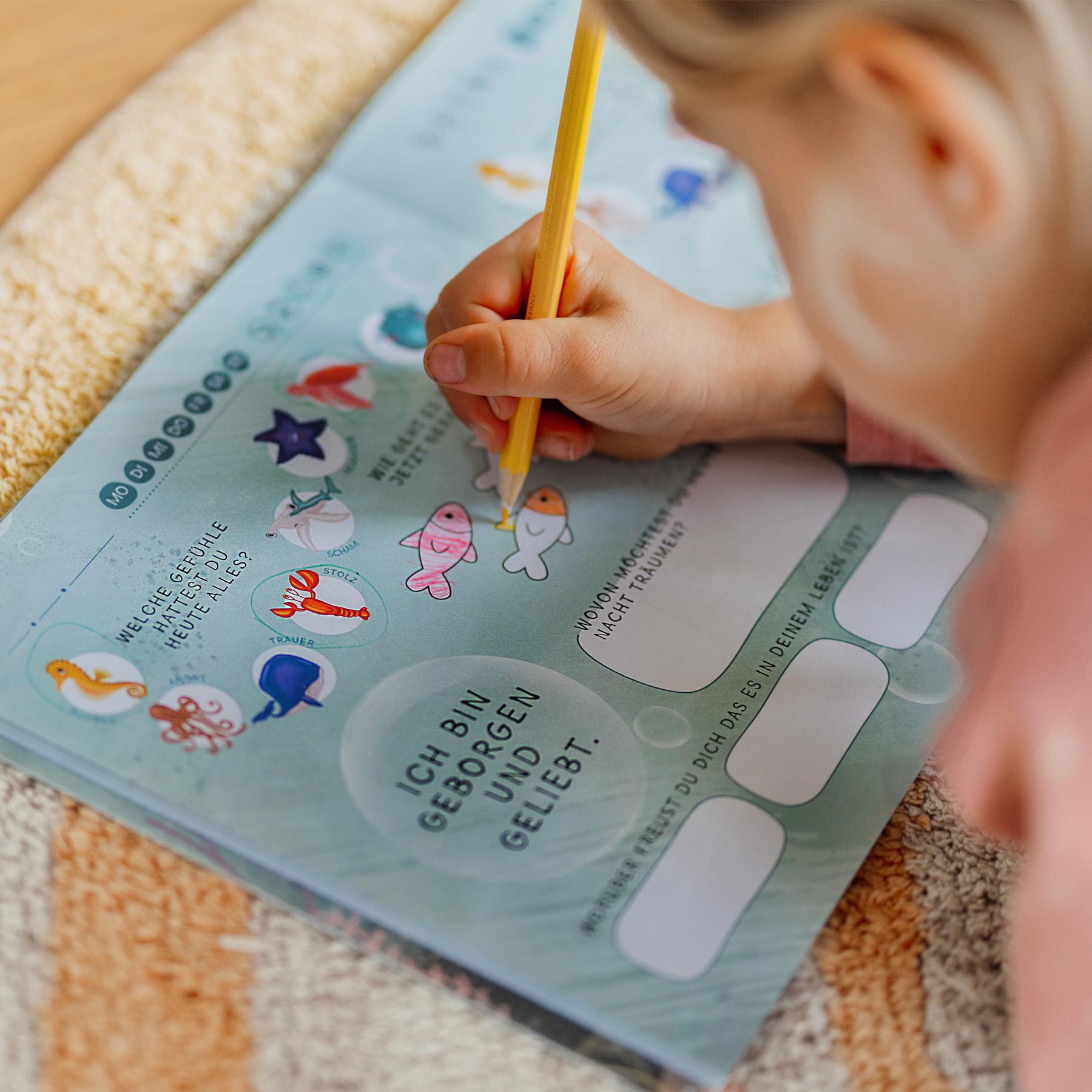 Beispielinhalt (Bild) Mein erstes Tagebuch - Lou im Meer voller kunterbunter Gefühle