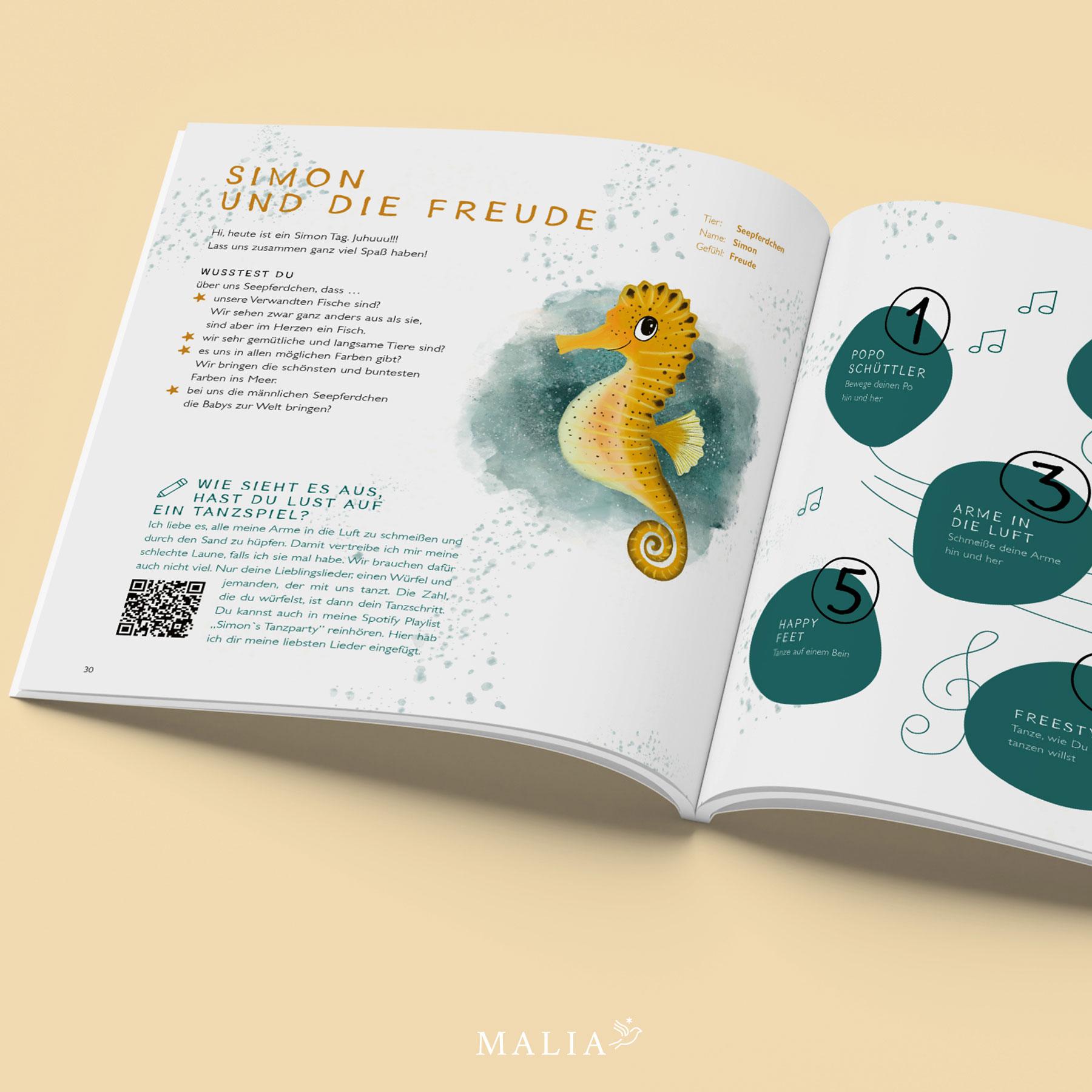 Beispielinhalt (Bild) Mein erstes Tagebuch - Lou im Meer voller kunterbunter Gefühle