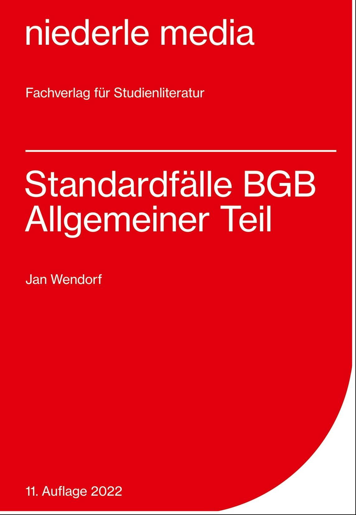 Vorderes Coverbild Standardfälle BGB Allgemeiner Teil