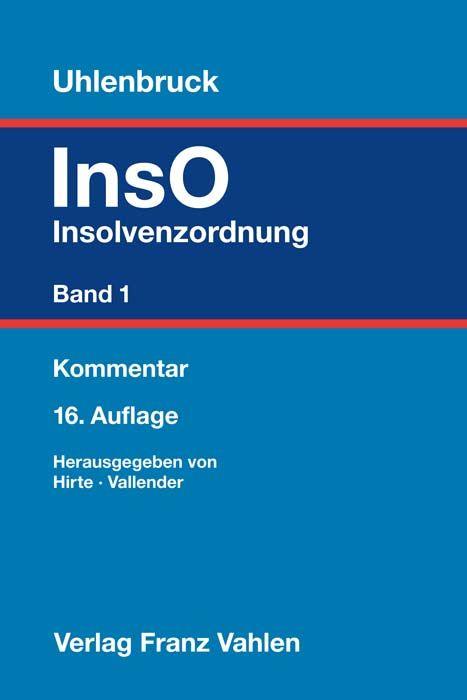 Vorderes Coverbild Insolvenzordnung  Band 1