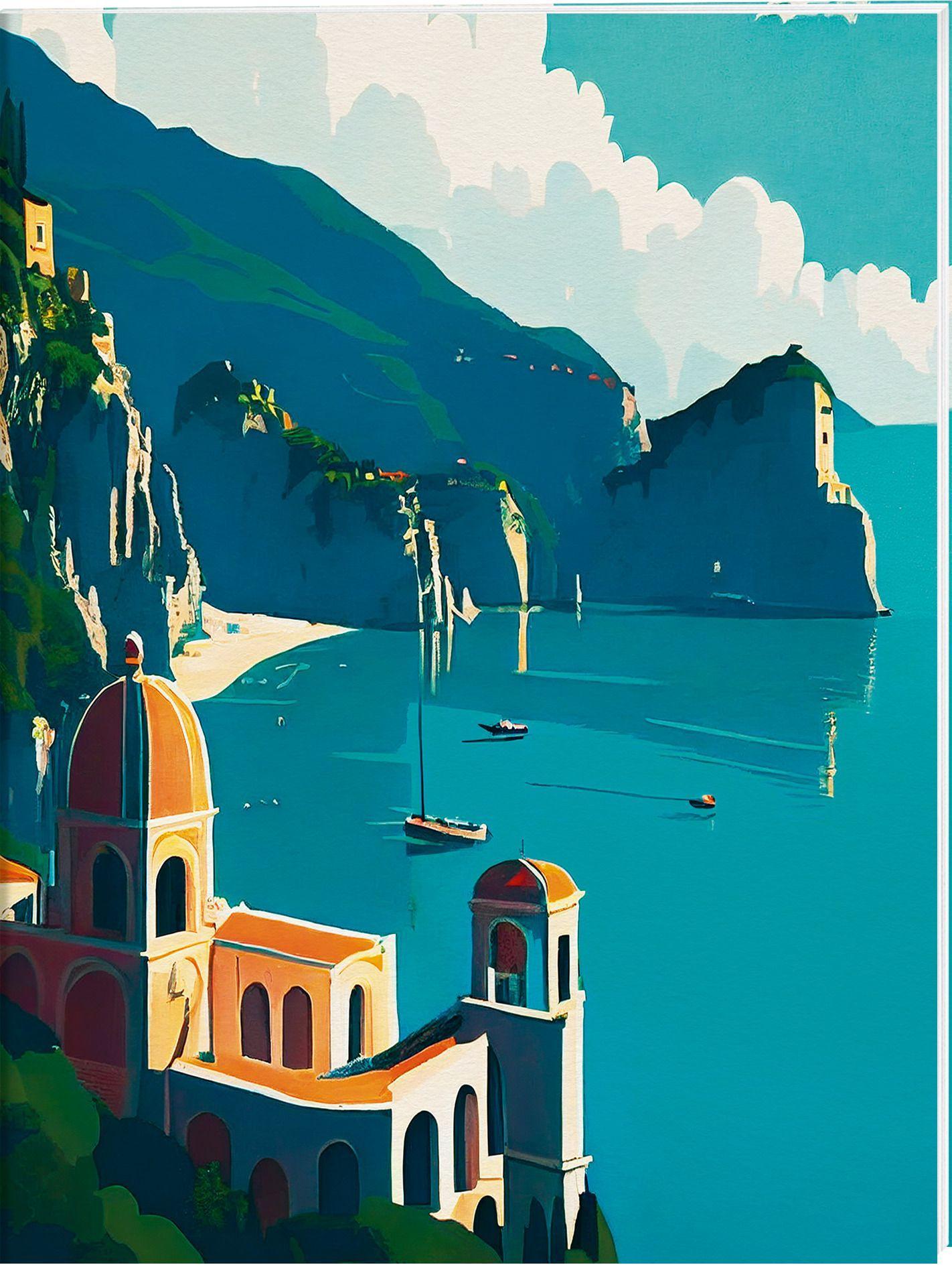 Vorderes Coverbild Amalfi Großes Notizheft Motiv Amalfi-Küste