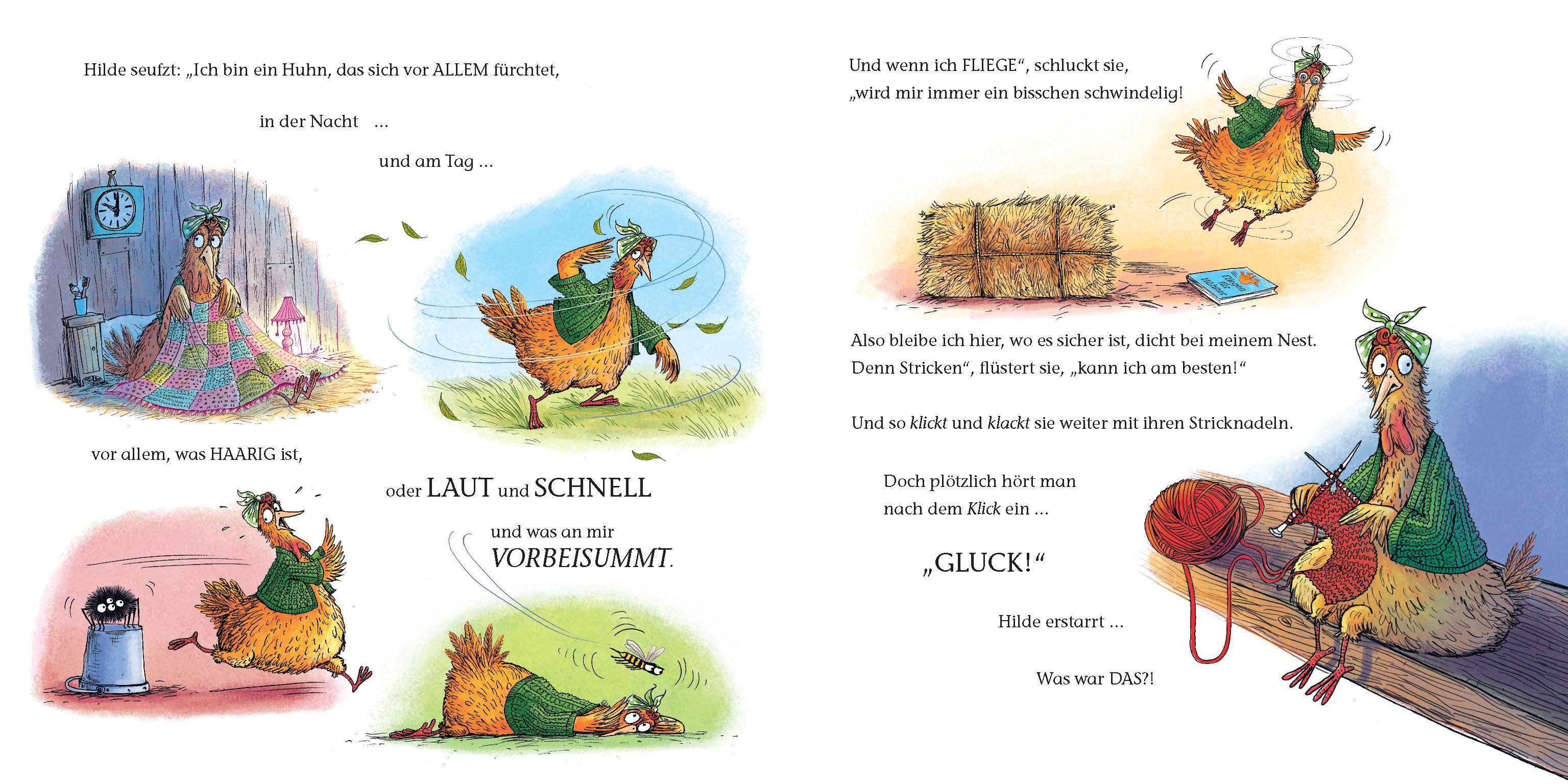 Beispielinhalt (Bild) Hilde, die heldenhafte Henne