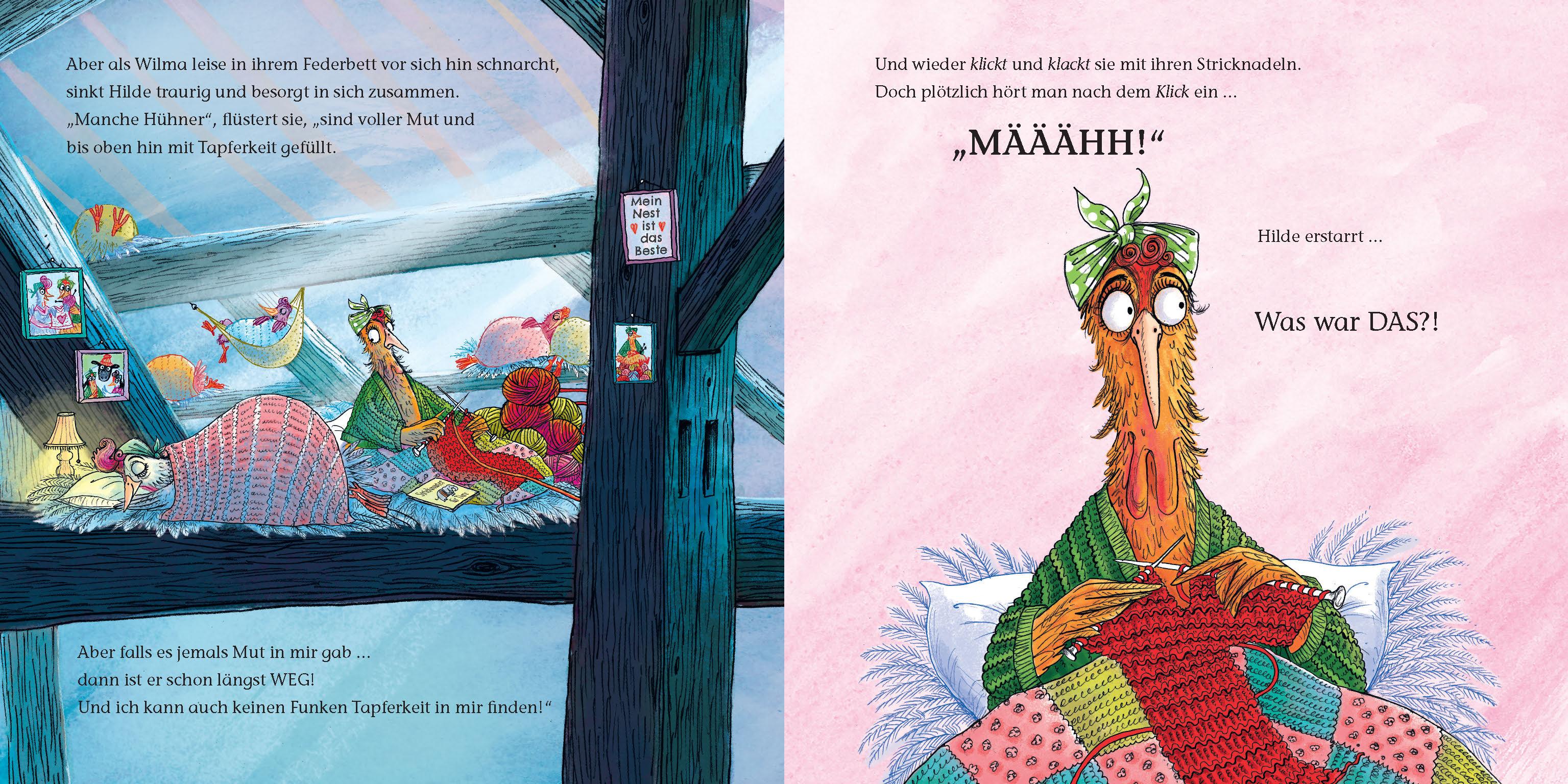 Beispielinhalt (Bild) Hilde, die heldenhafte Henne