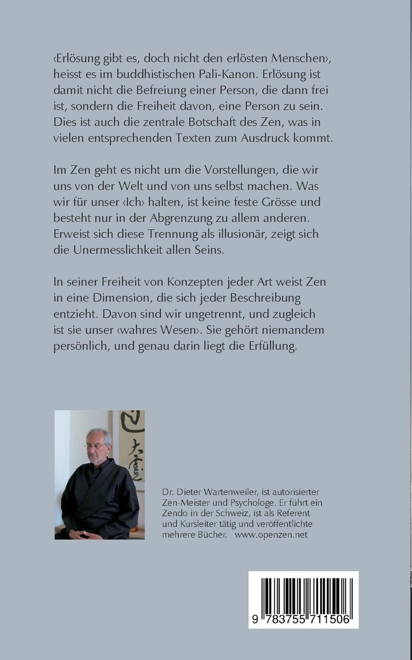 Rückseitencover Zen für niemanden