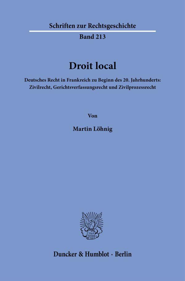 Vorderes Coverbild Droit local