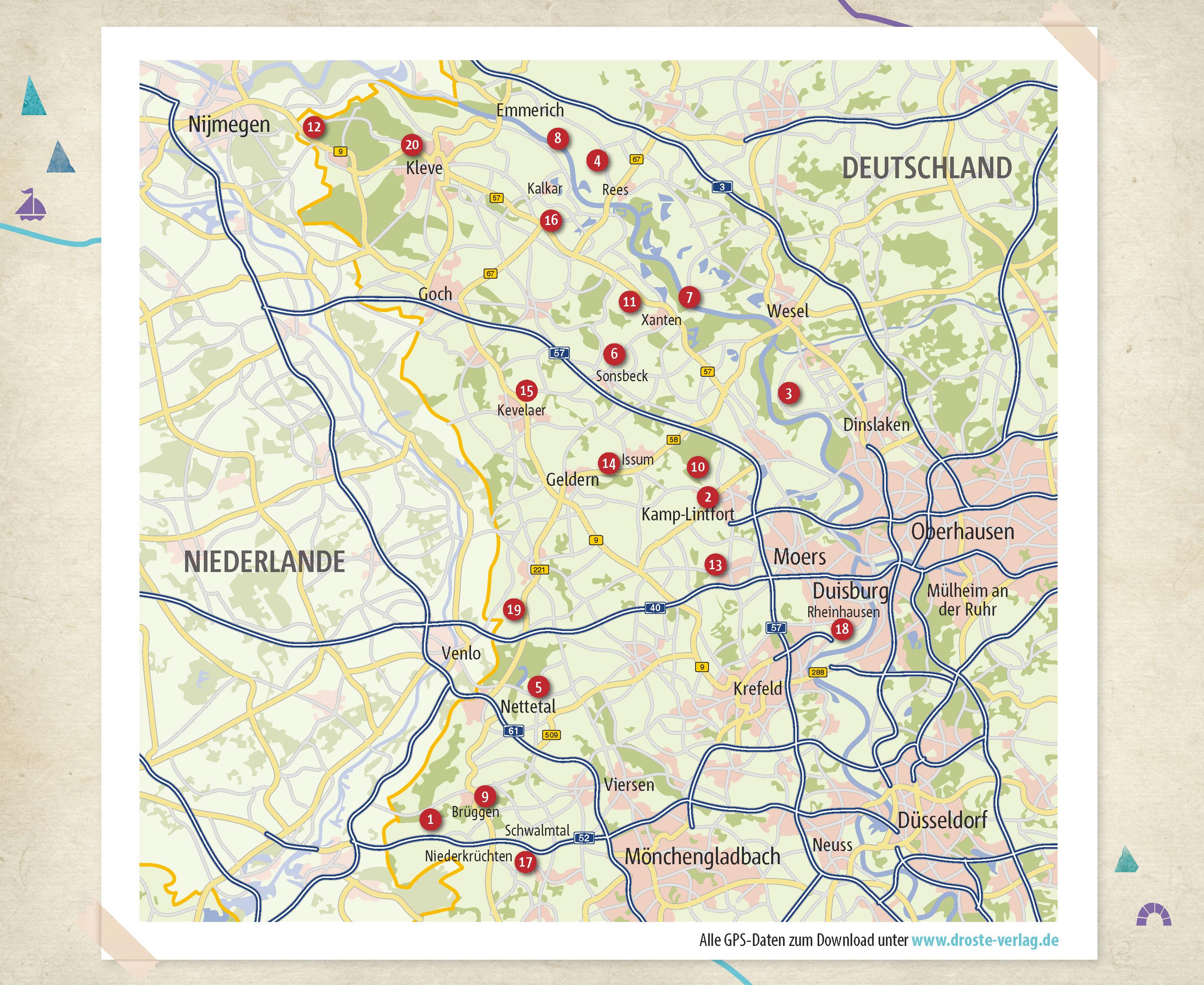 Beispielinhalt (Bild) Niederrhein. Wanderungen für die Seele