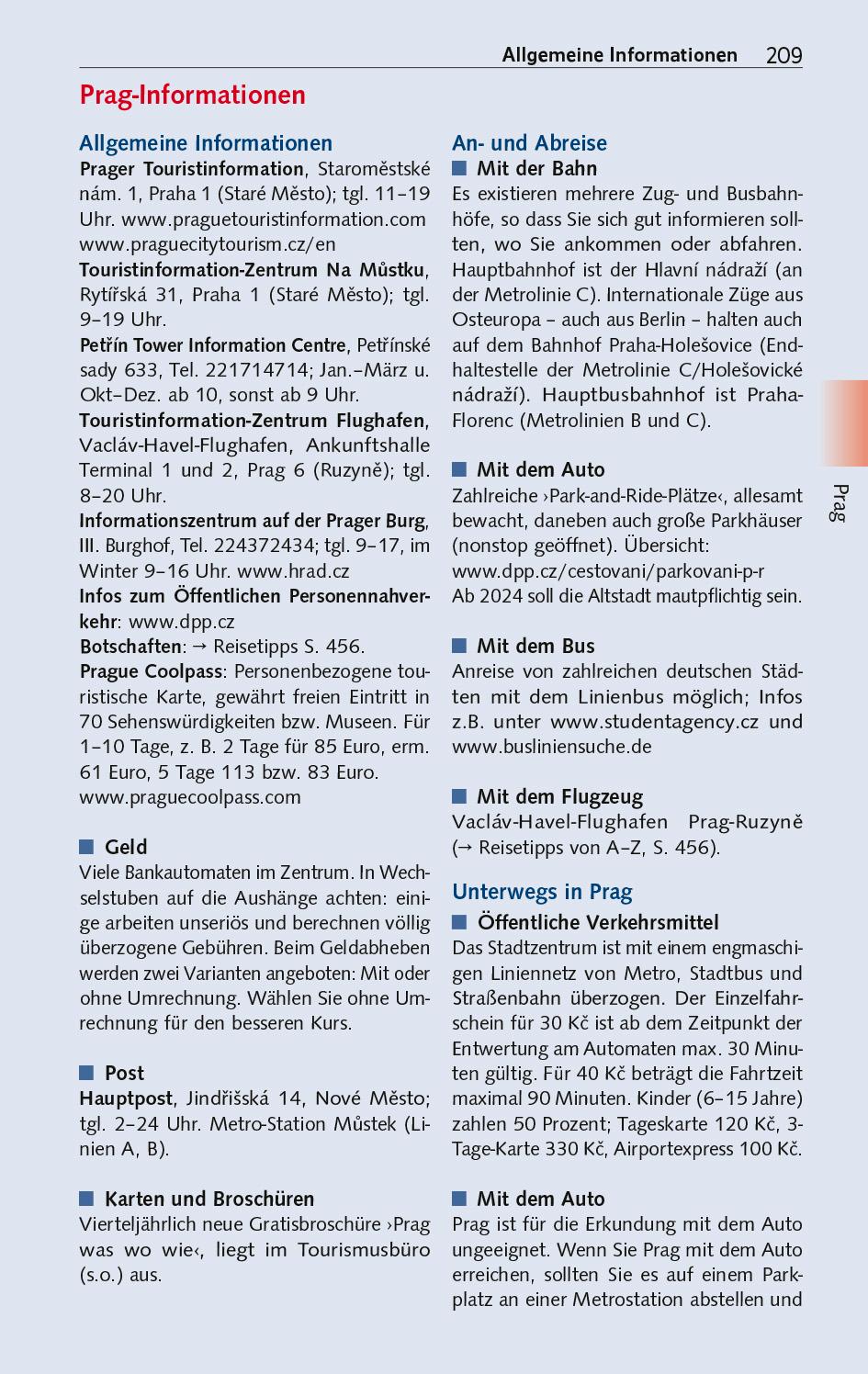 Beispielinhalt (Bild) TRESCHER Reiseführer Tschechien