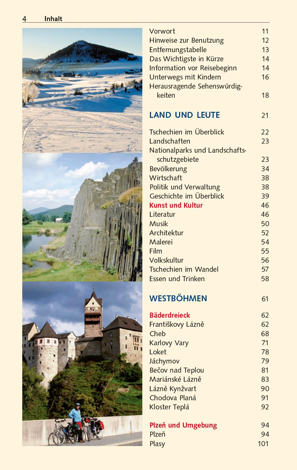 Beispielinhalt (Bild) TRESCHER Reiseführer Tschechien