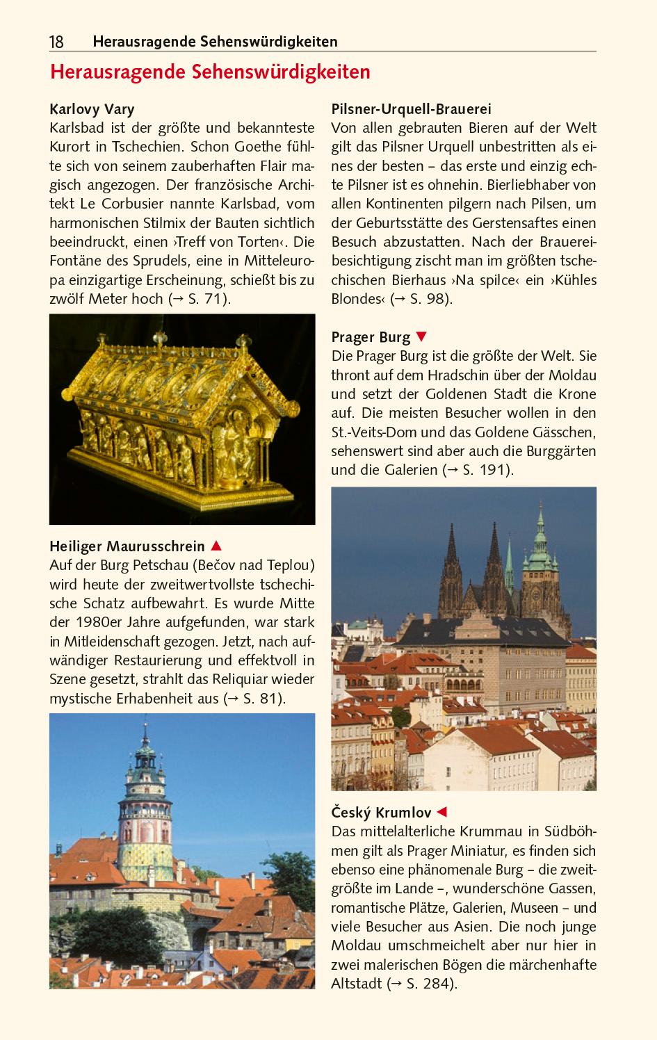 Beispielinhalt (Bild) TRESCHER Reiseführer Tschechien