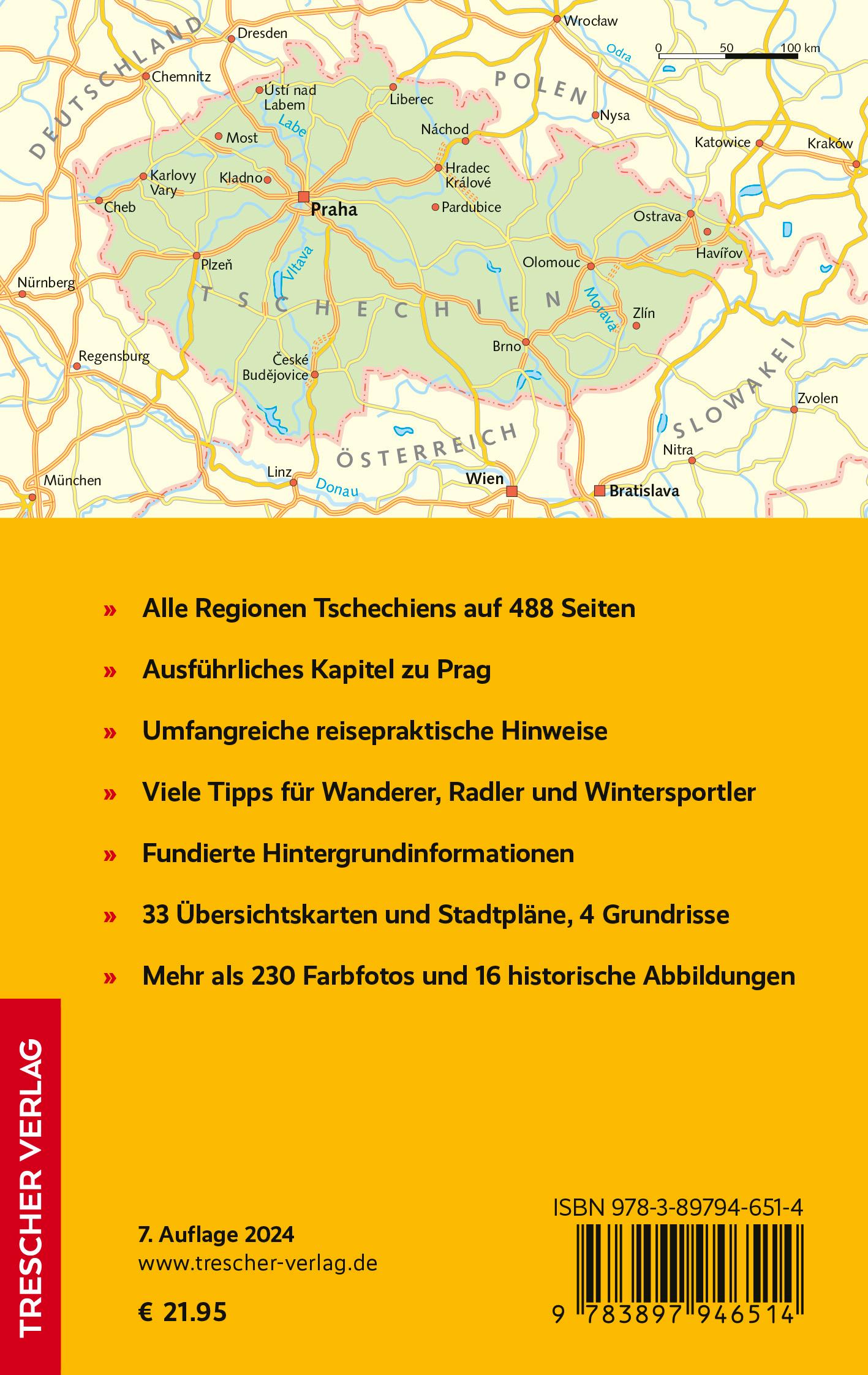 Rückseitencover TRESCHER Reiseführer Tschechien
