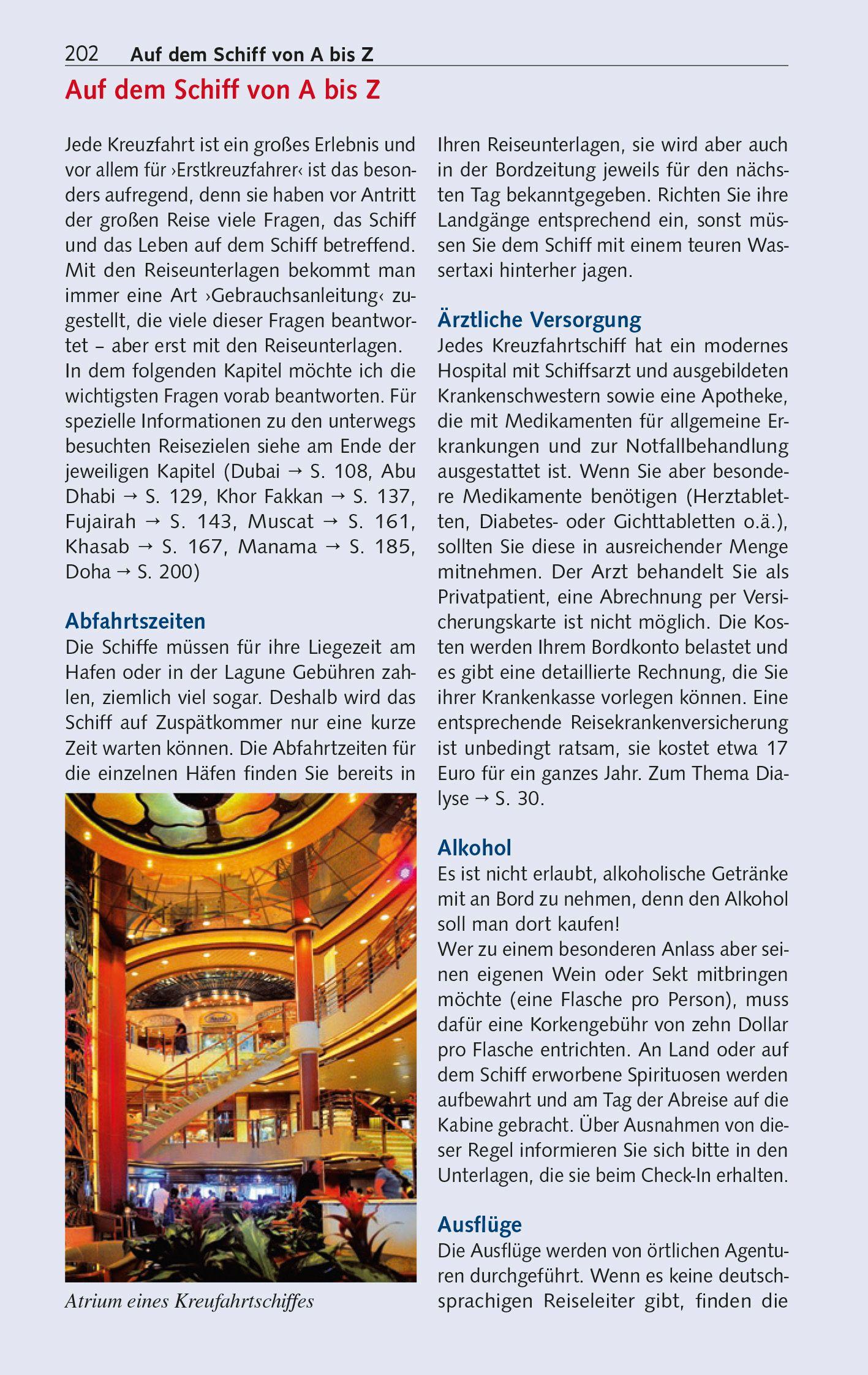 Beispielinhalt (Bild) TRESCHER Reiseführer Kreuzfahrten Dubai und die Emirate