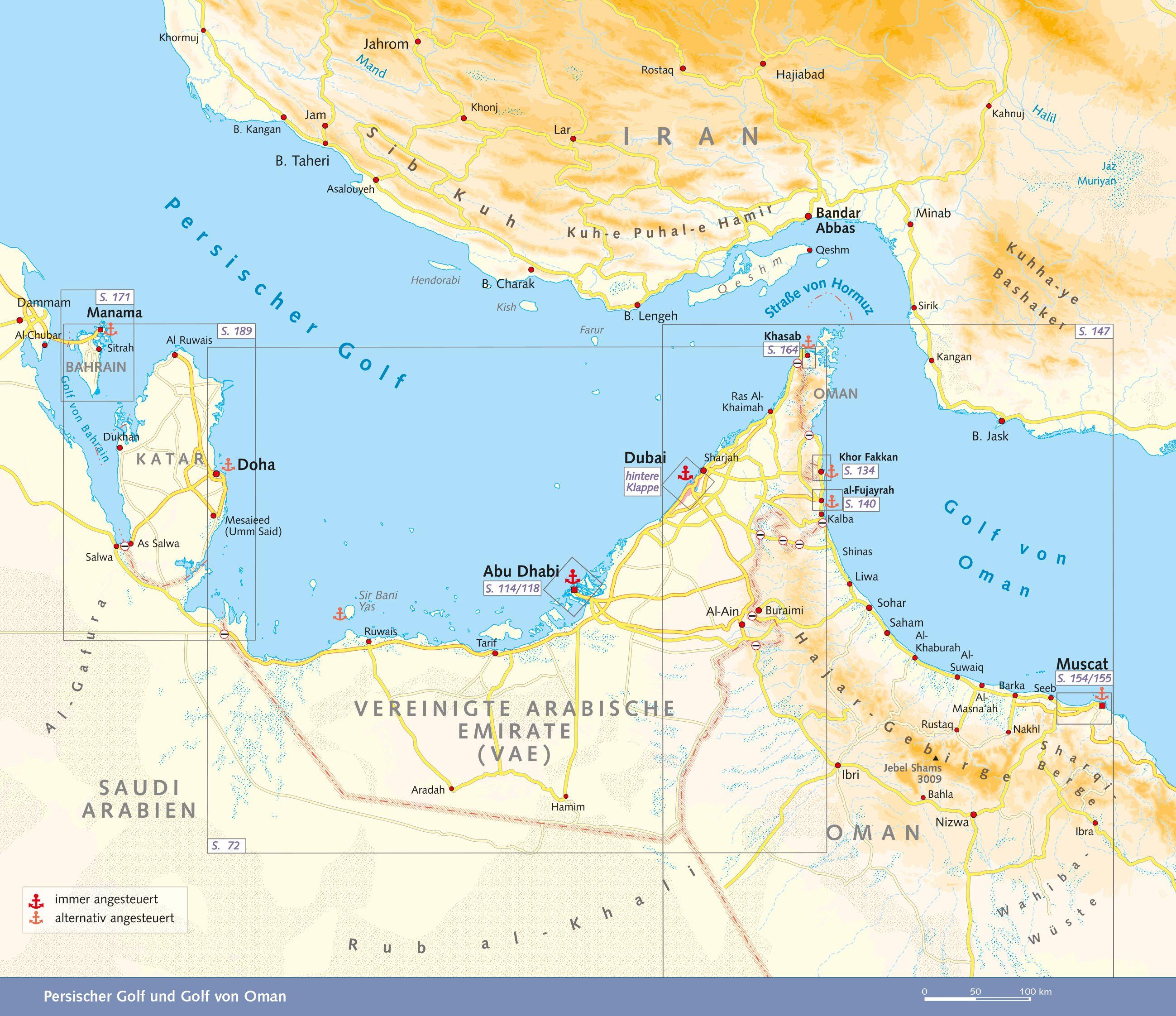 Beispielinhalt (Bild) TRESCHER Reiseführer Kreuzfahrten Dubai und die Emirate