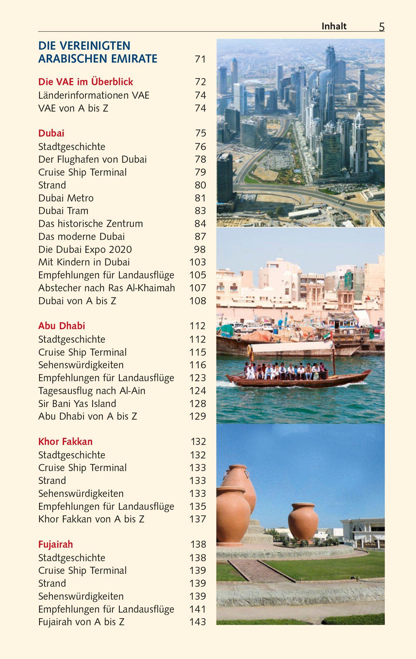 Beispielinhalt (Bild) TRESCHER Reiseführer Kreuzfahrten Dubai und die Emirate