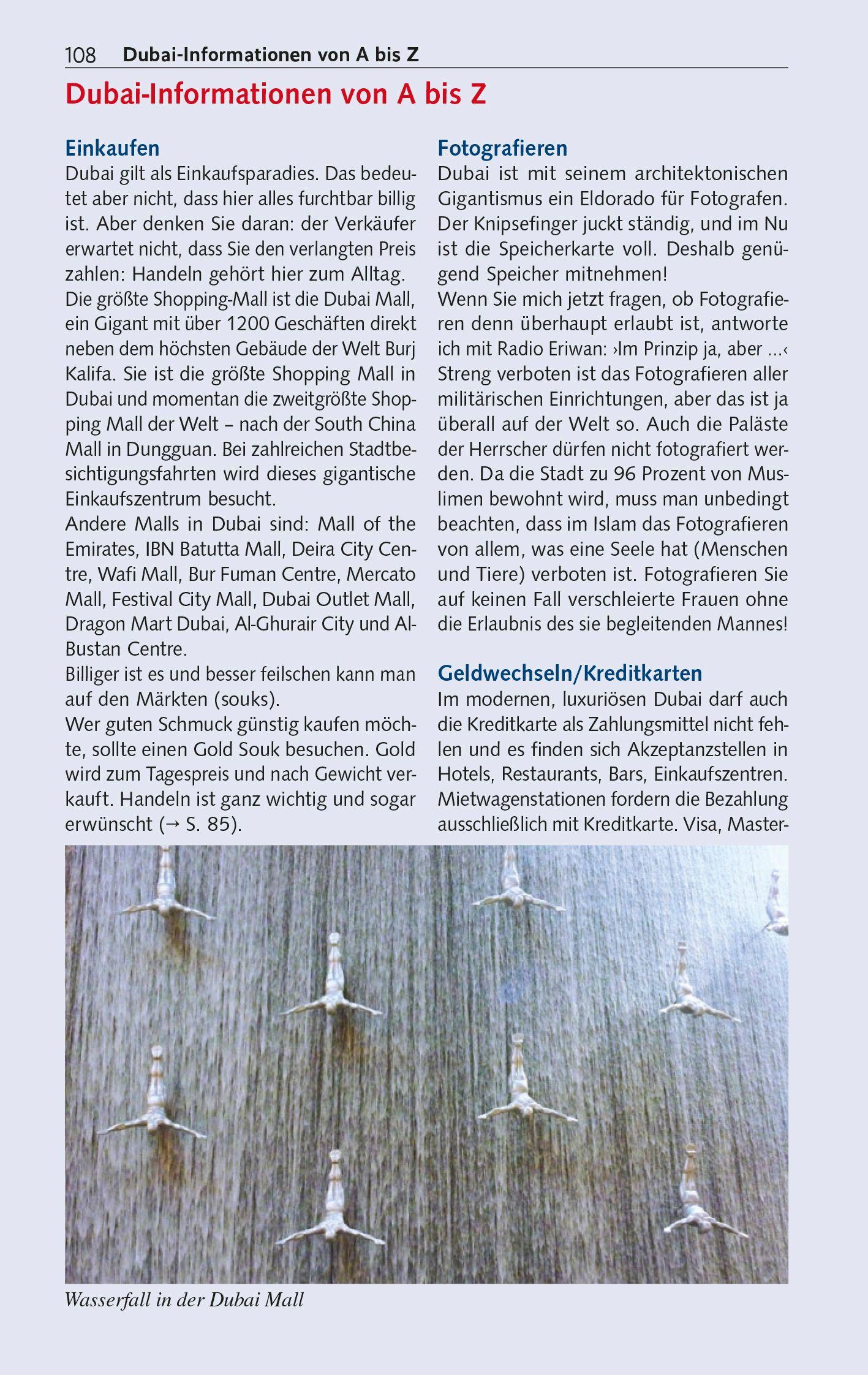 Beispielinhalt (Bild) TRESCHER Reiseführer Kreuzfahrten Dubai und die Emirate