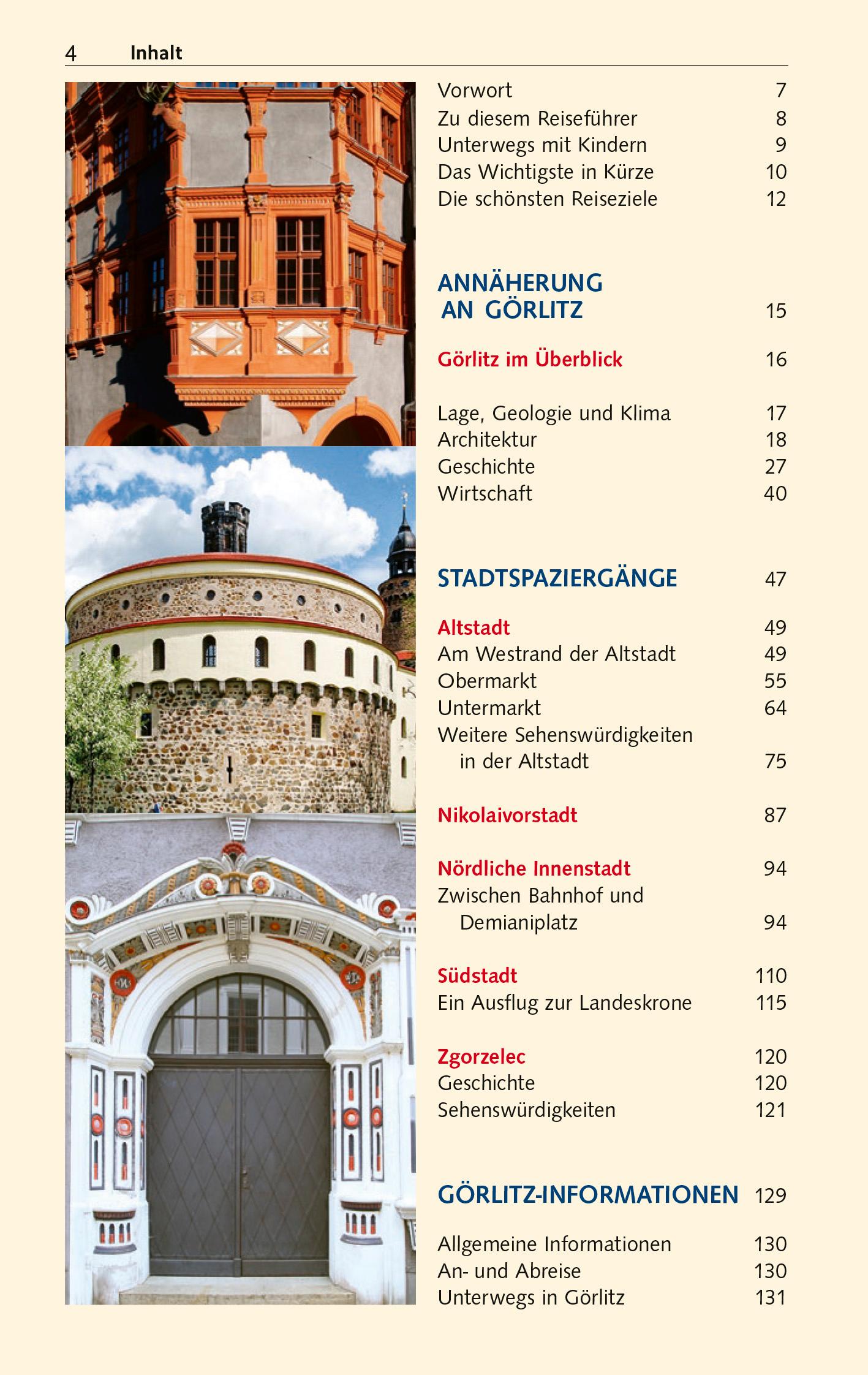Beispielinhalt (Bild) TRESCHER Reiseführer Görlitz