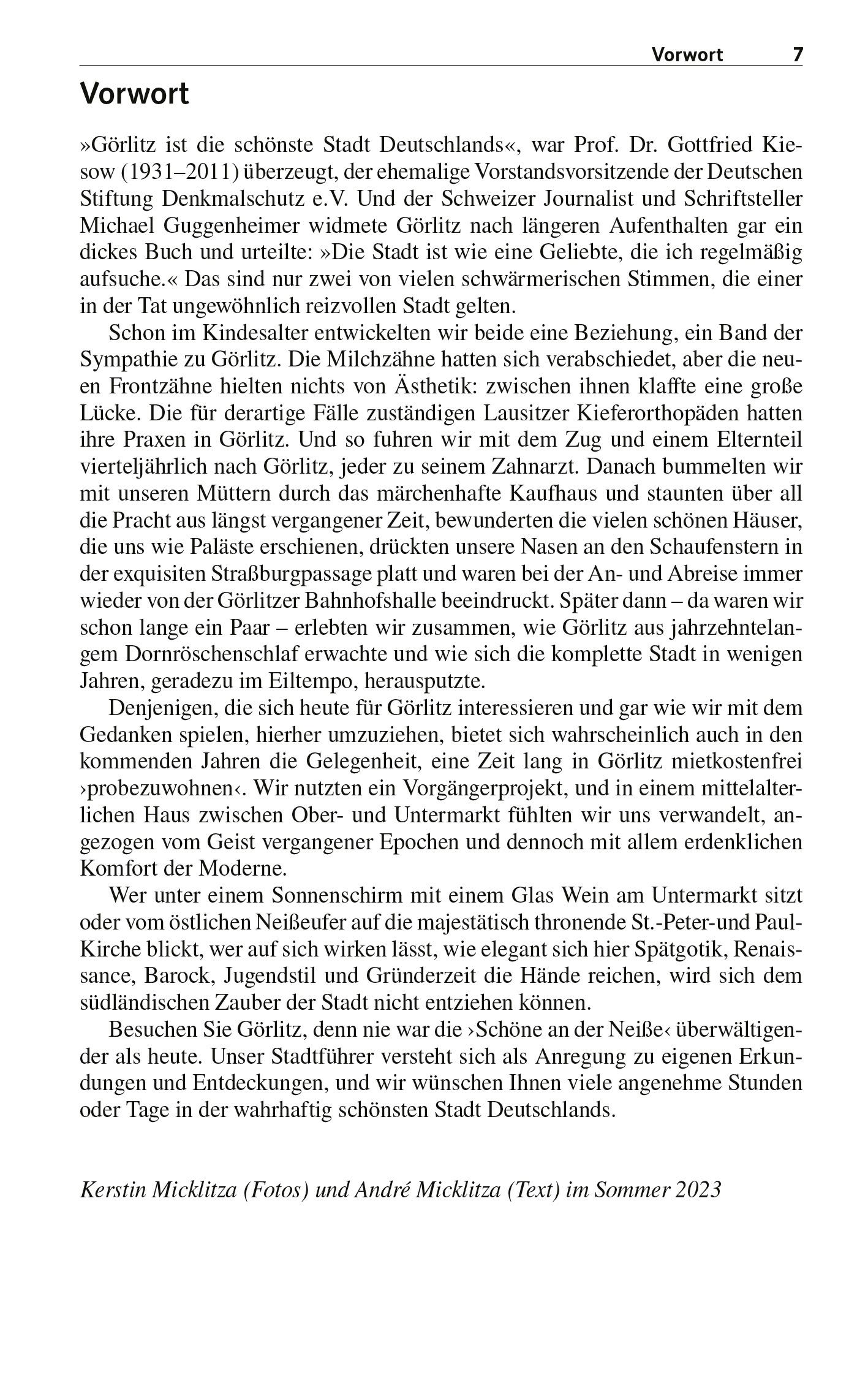 Beispielinhalt (Bild) TRESCHER Reiseführer Görlitz