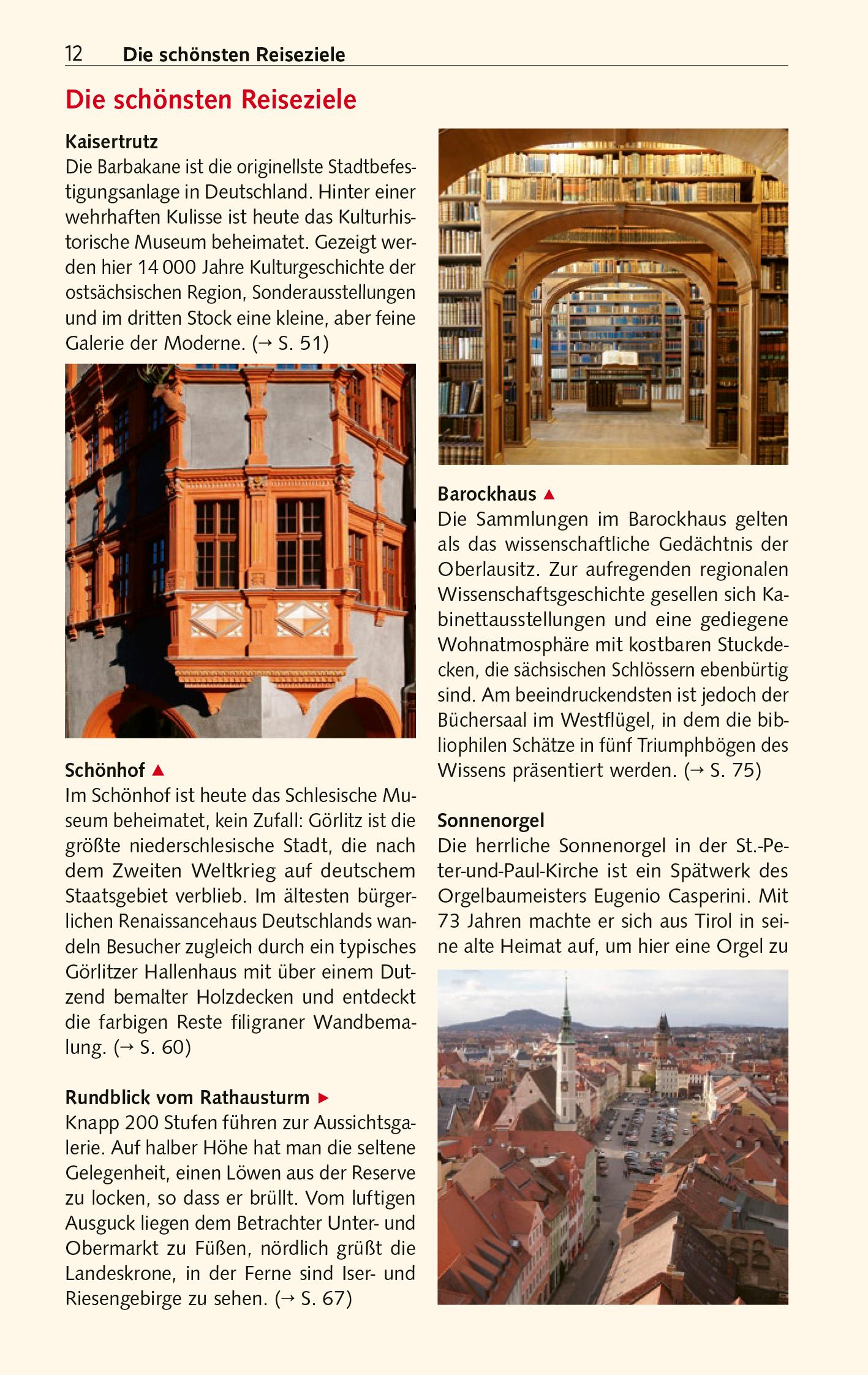 Beispielinhalt (Bild) TRESCHER Reiseführer Görlitz