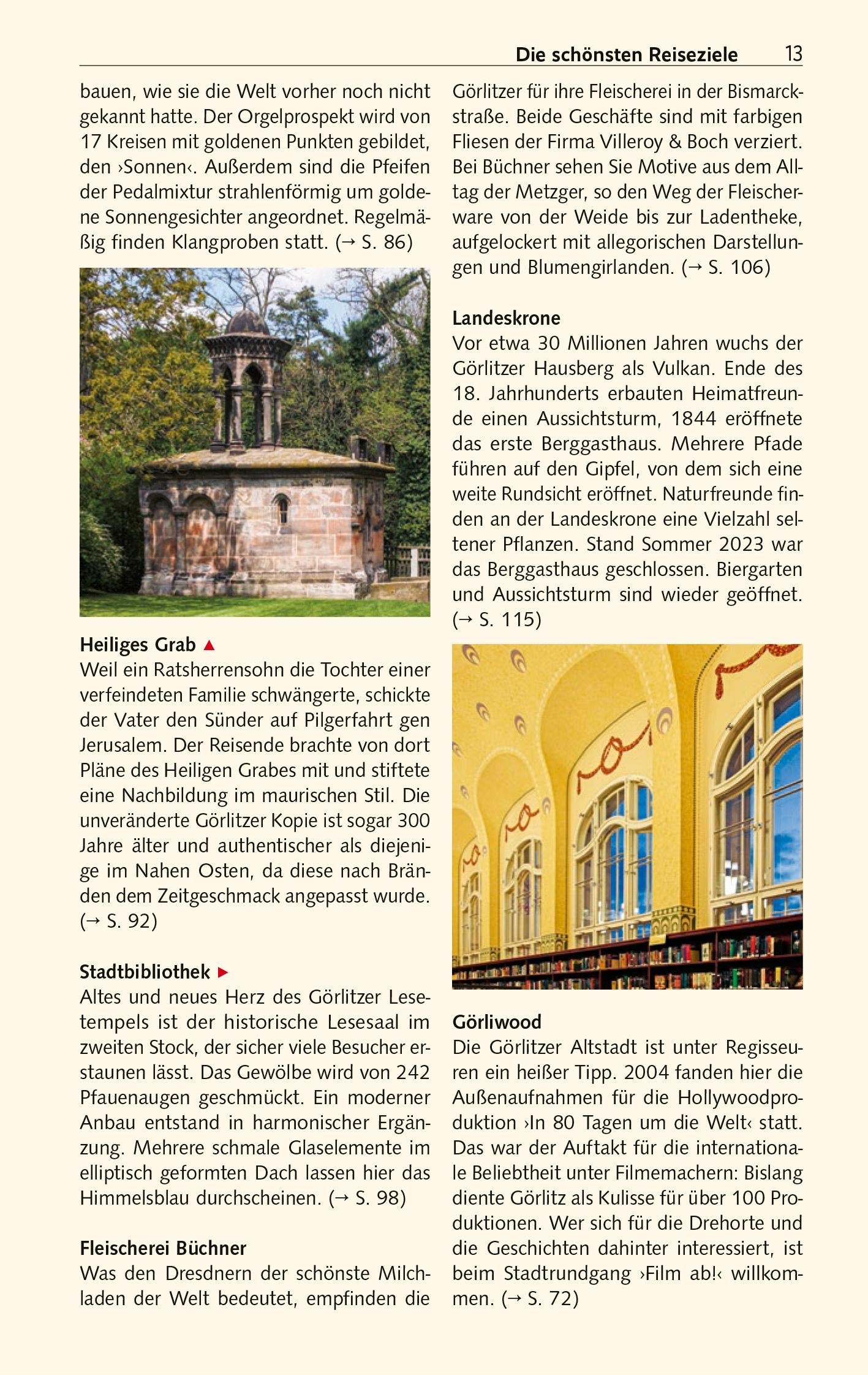 Beispielinhalt (Bild) TRESCHER Reiseführer Görlitz