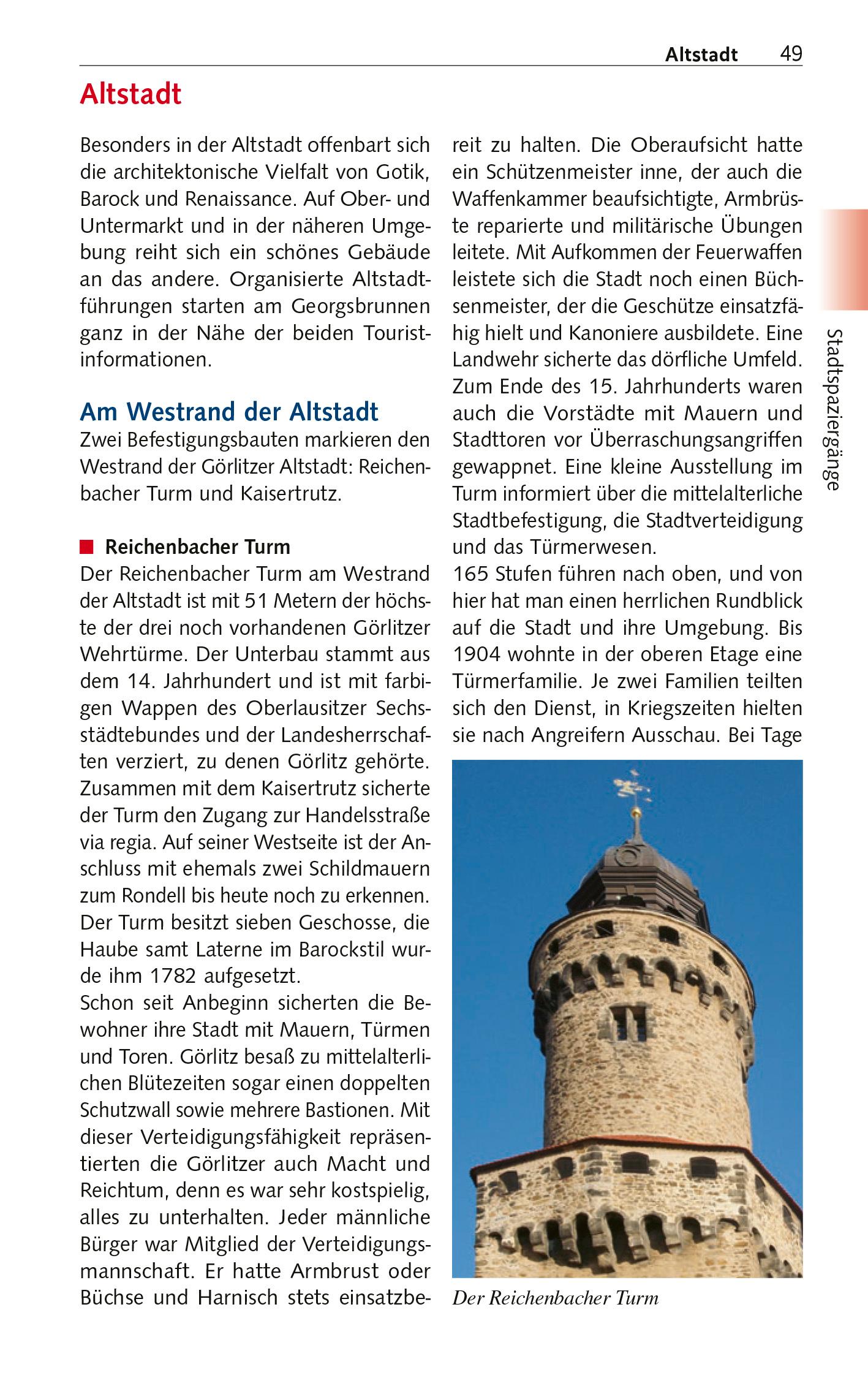 Beispielinhalt (Bild) TRESCHER Reiseführer Görlitz