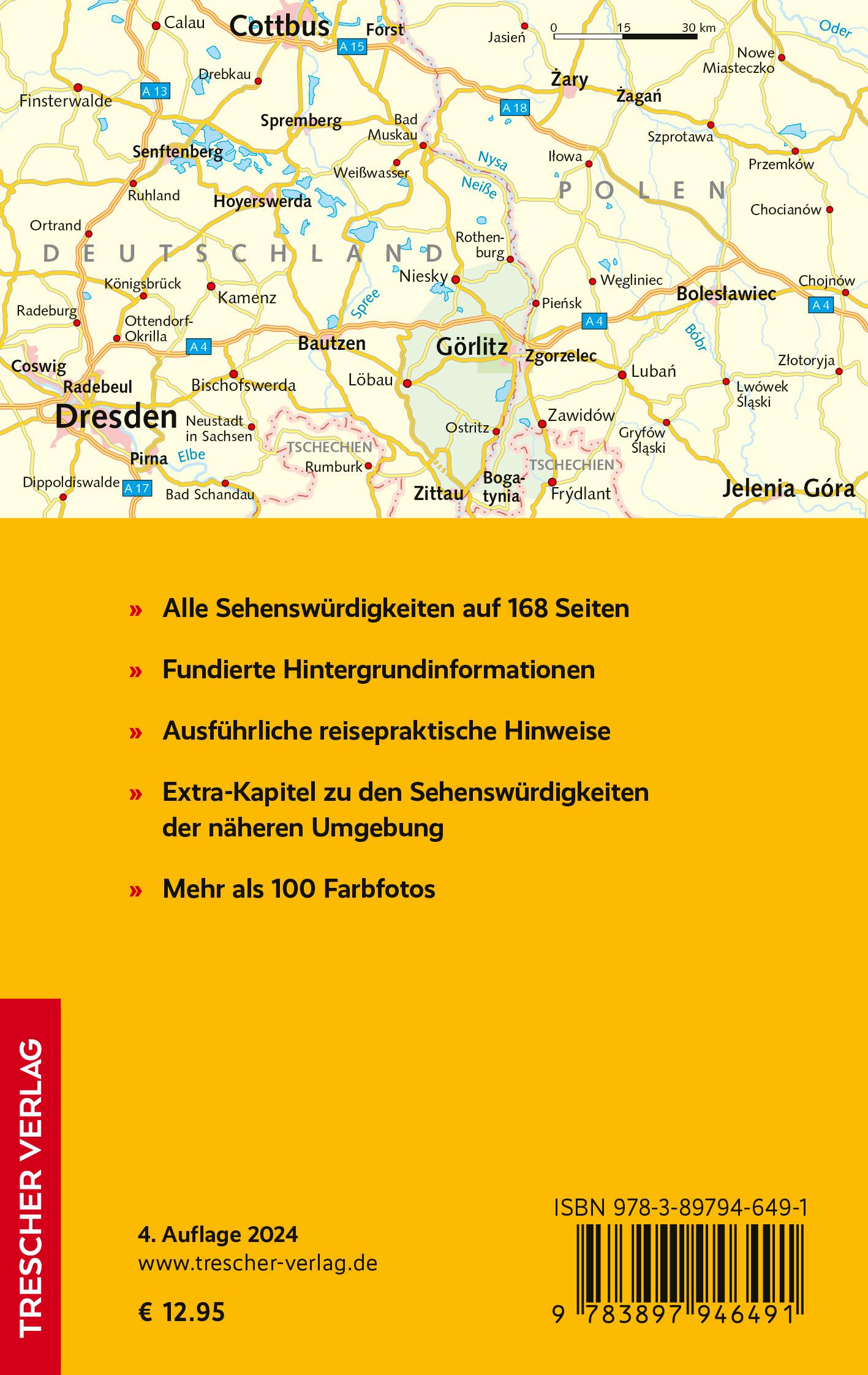 Rückseitencover TRESCHER Reiseführer Görlitz
