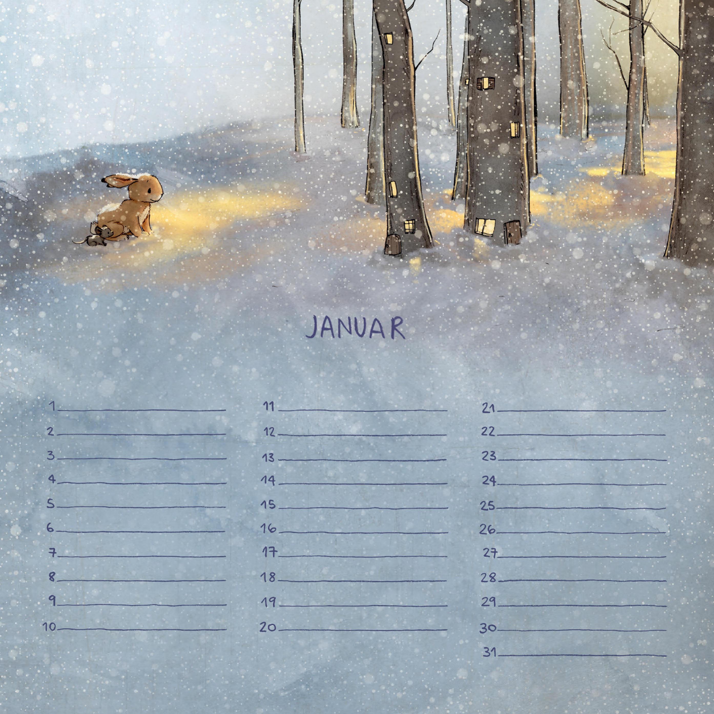 Beispielinhalt (Bild) Wir gehören zusammen - Der Geburtstagskalender