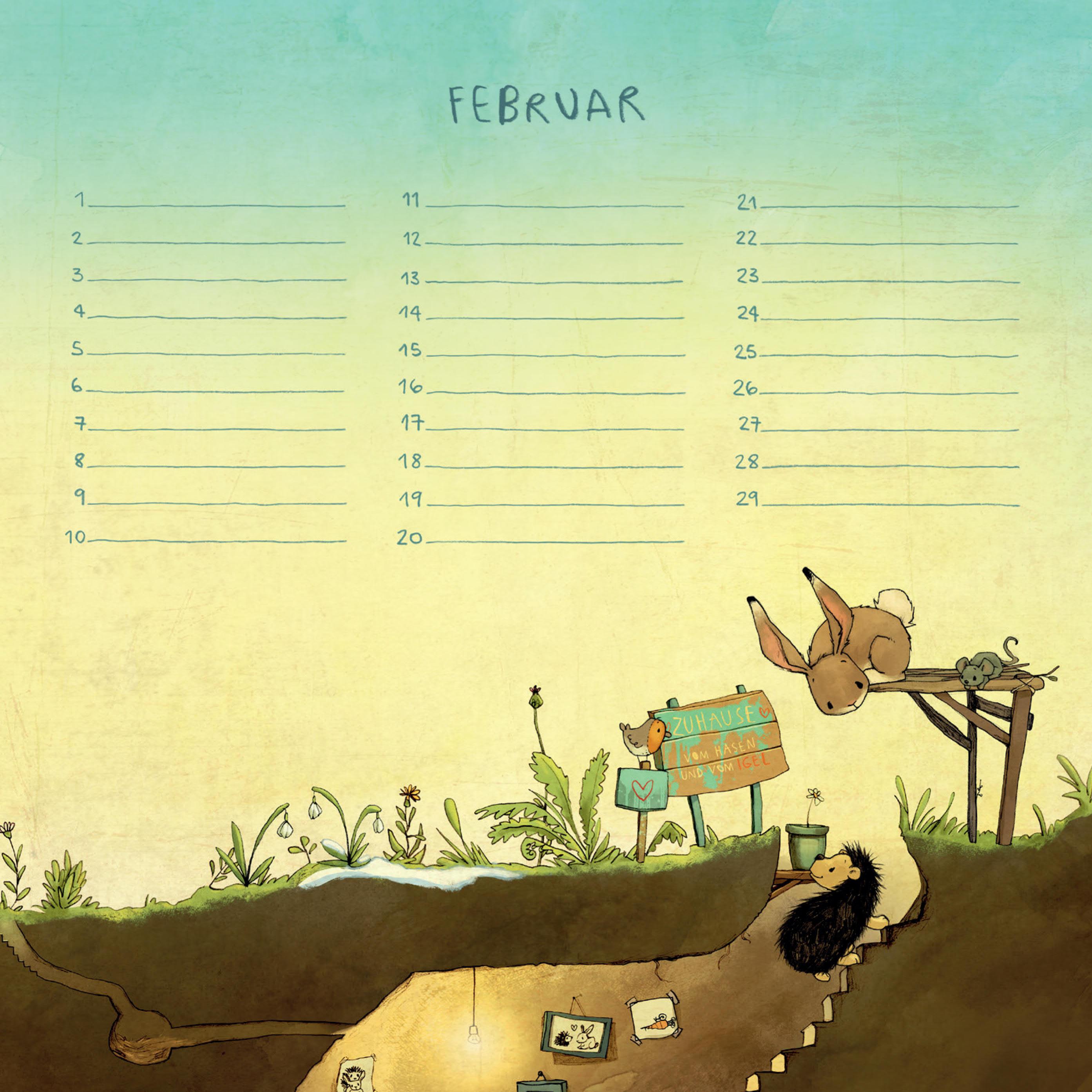 Beispielinhalt (Bild) Wir gehören zusammen - Der Geburtstagskalender