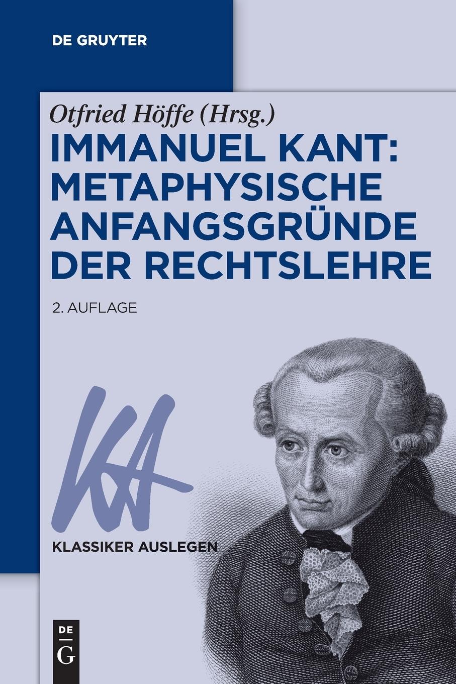 Vorderes Coverbild Immanuel Kant: Metaphysische Anfangsgründe der Rechtslehre