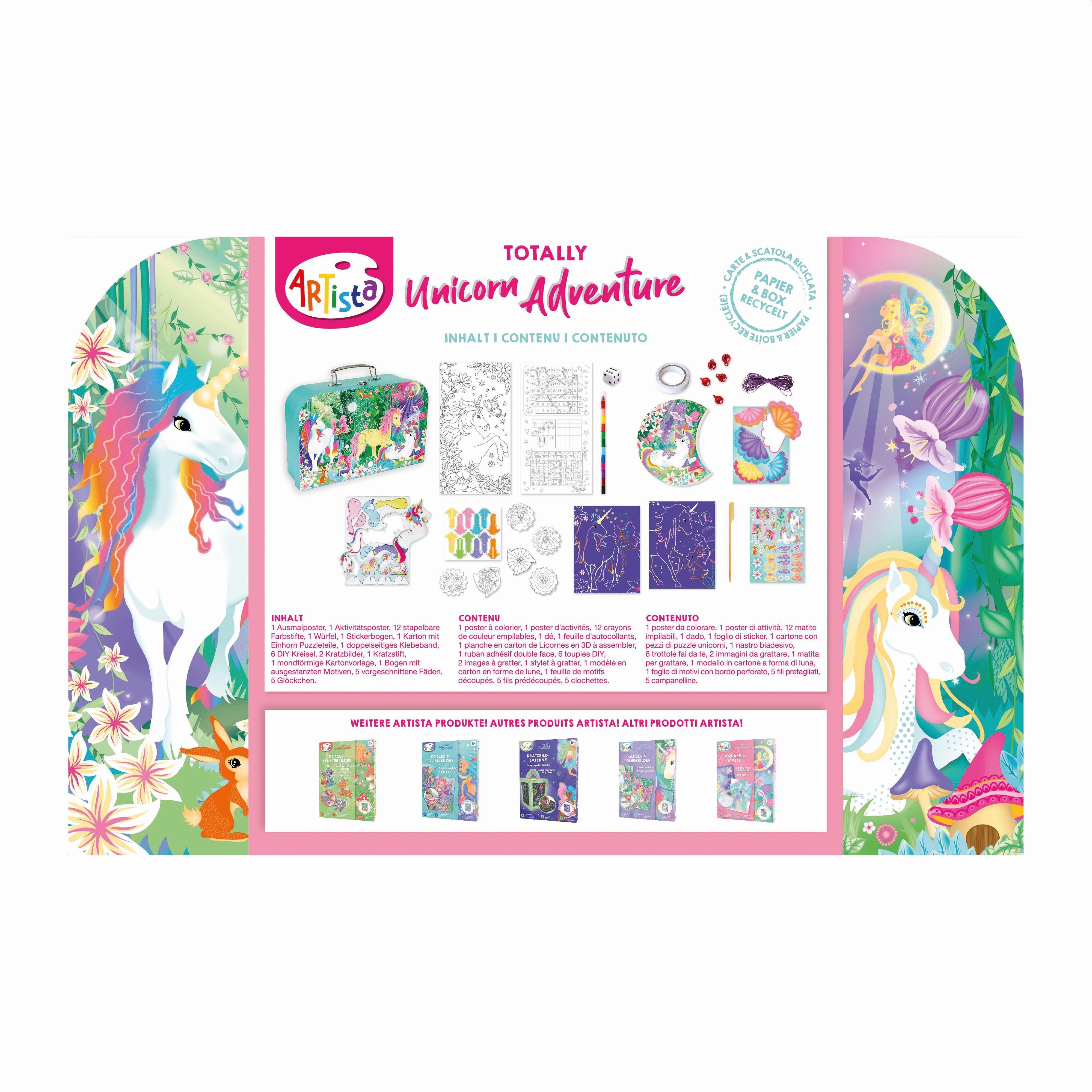 Beispielinhalt (Bild) Artista - Aktivitätenkoffer Einhorn 5in1