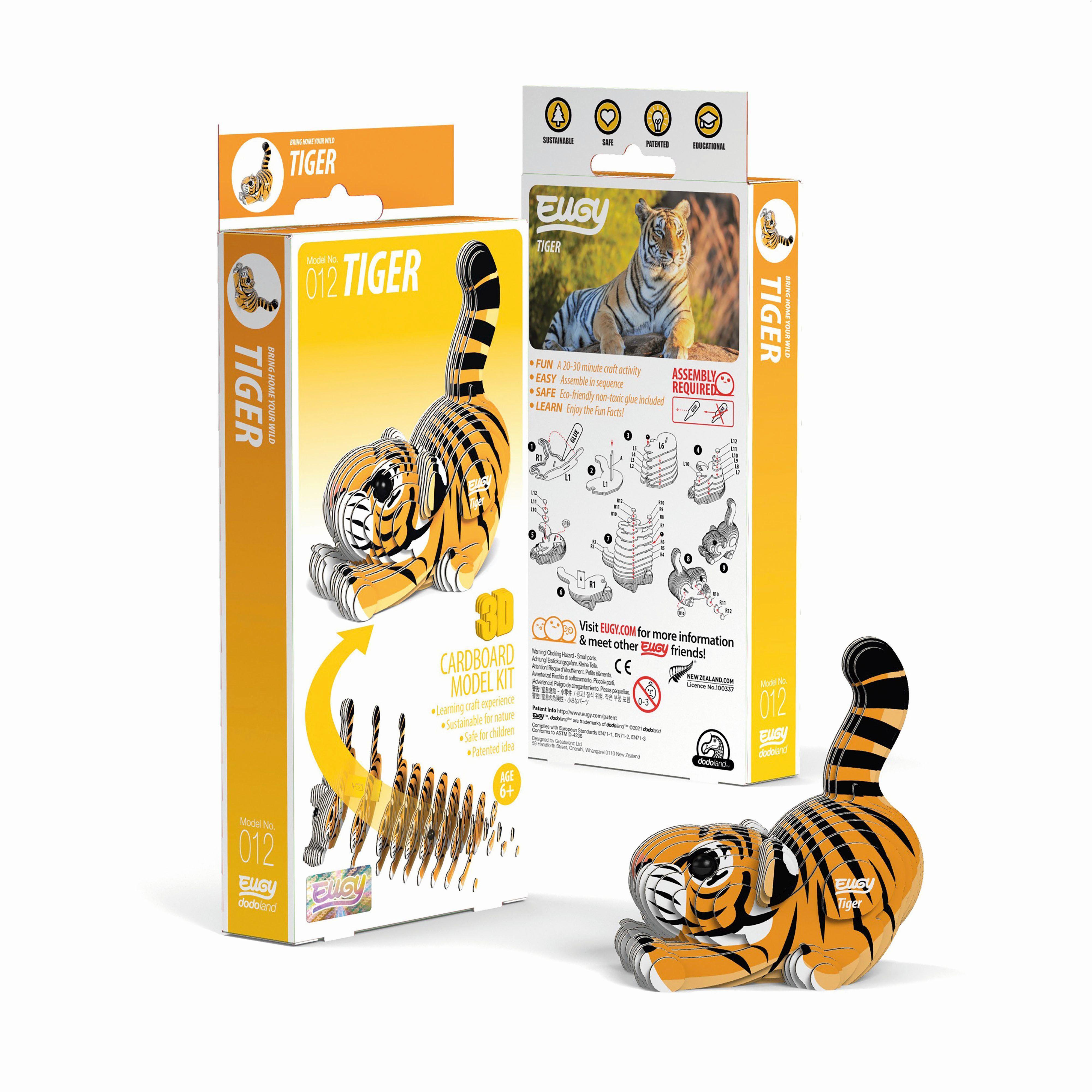 Vorderes Coverbild EUGY - 3D Bastelset Tiger