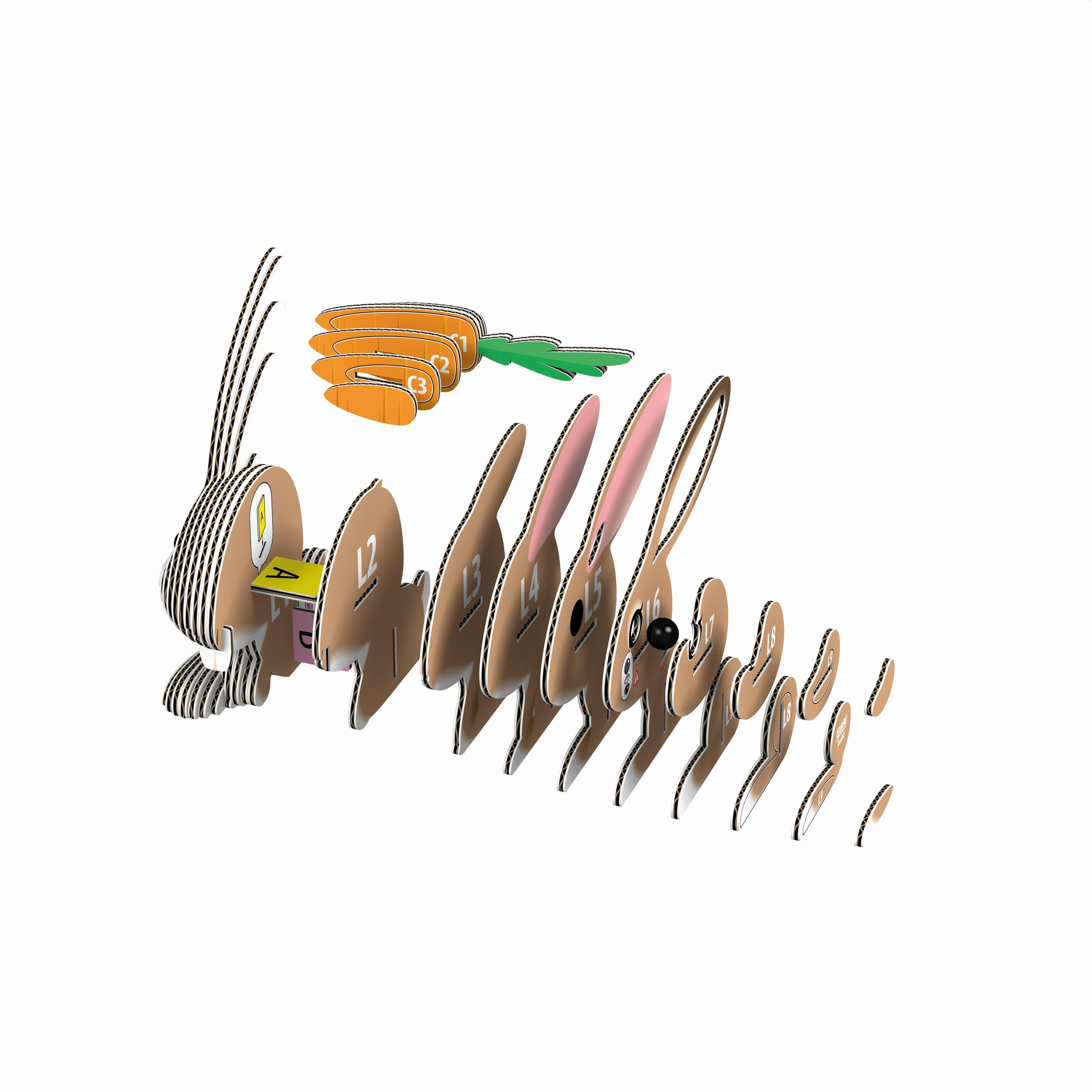 Beispielinhalt (Bild) EUGY - 3D Bastelset Hase