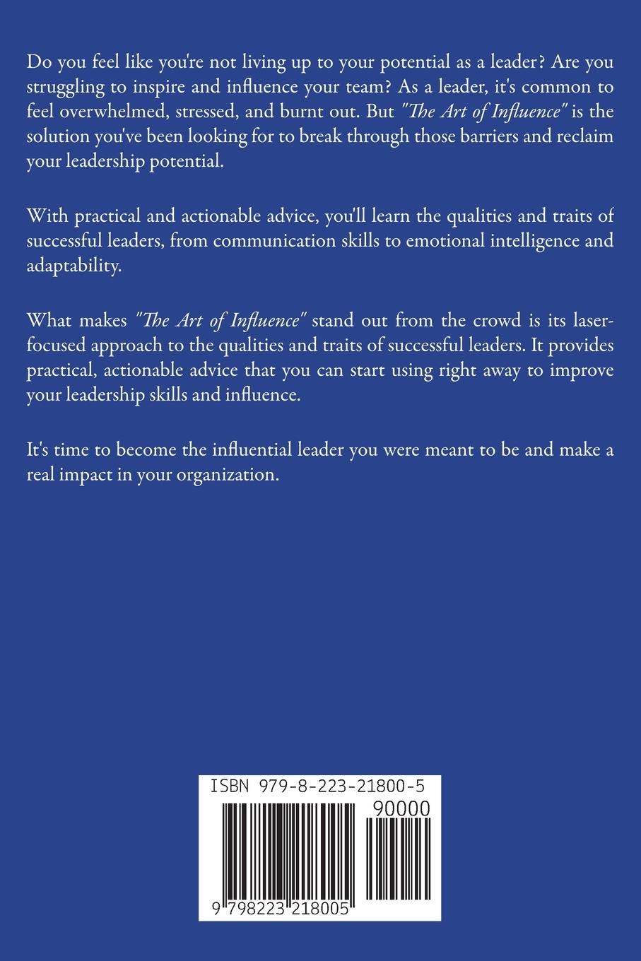 Rückseitencover The Art of Influence