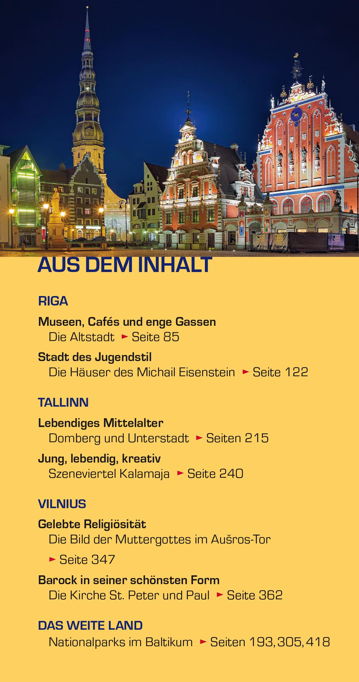 Beispielinhalt (Bild) TRESCHER Reiseführer Baltikum