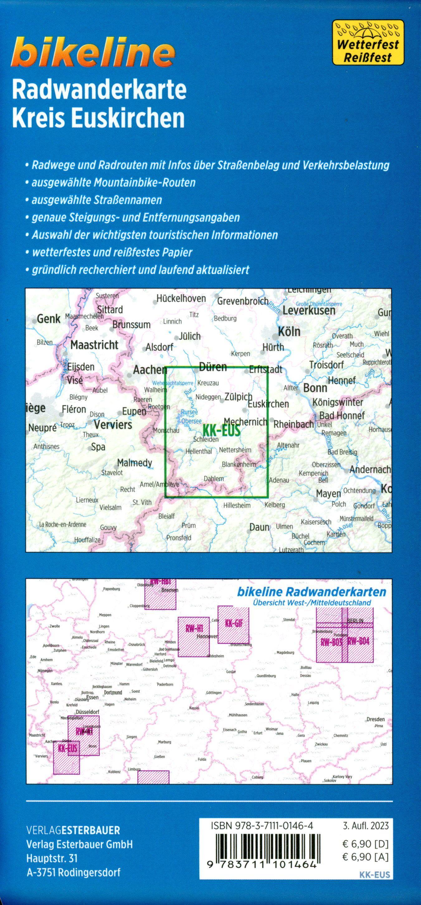 Beispielinhalt (Bild) Radwanderkarte Kreis Euskirchen