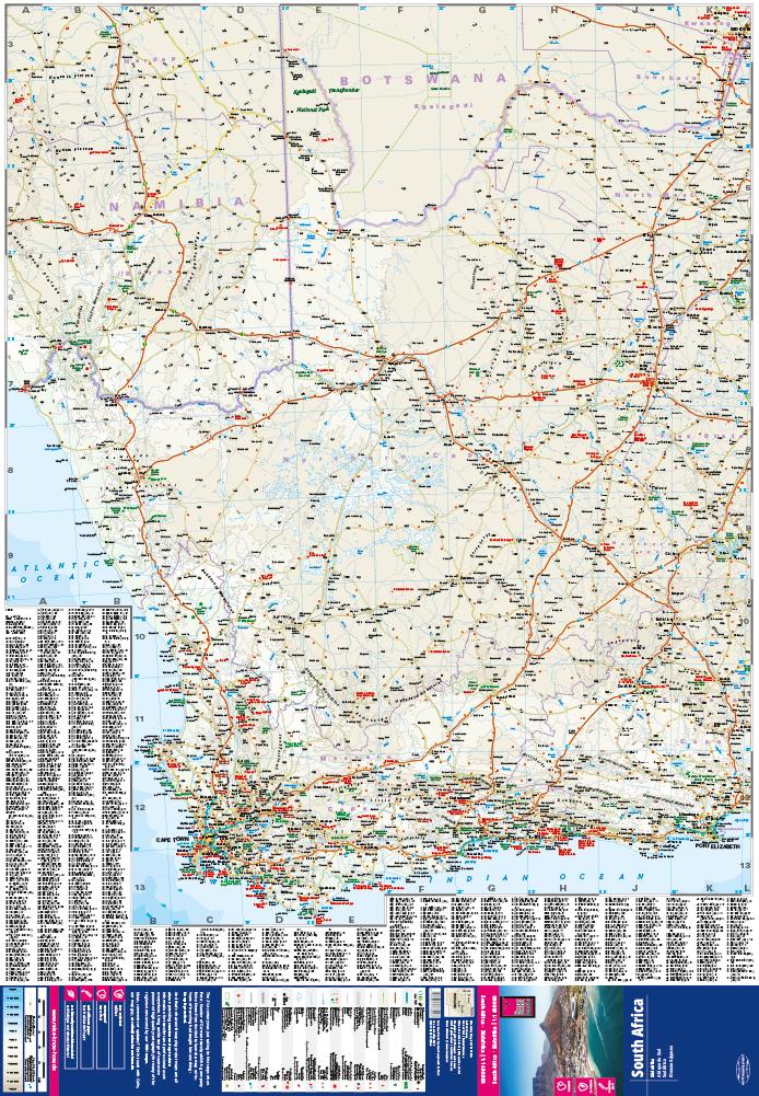 Beispielinhalt (Bild) Reise Know-How Landkarte Südafrika (1:1.400.000)