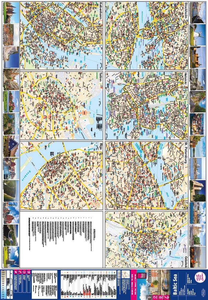 Beispielinhalt (Bild) Reise Know-How Landkarte Ostsee  1:1 300 000 mit Stadtplänen Danzig, Helsinki, Kopenhagen, Riga, St. Petersburg, Stockholm, Tallinn