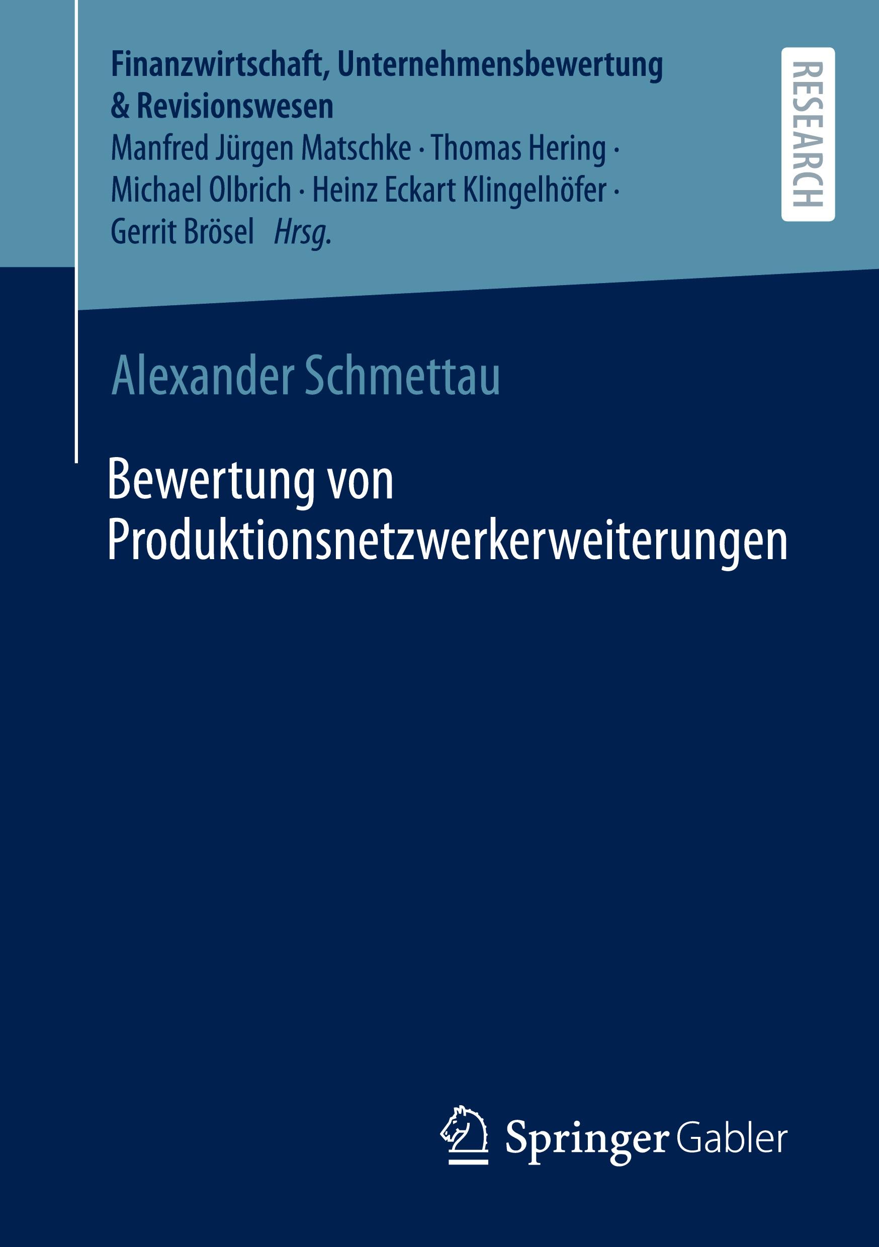 Vorderes Coverbild Bewertung von Produktionsnetzwerkerweiterungen