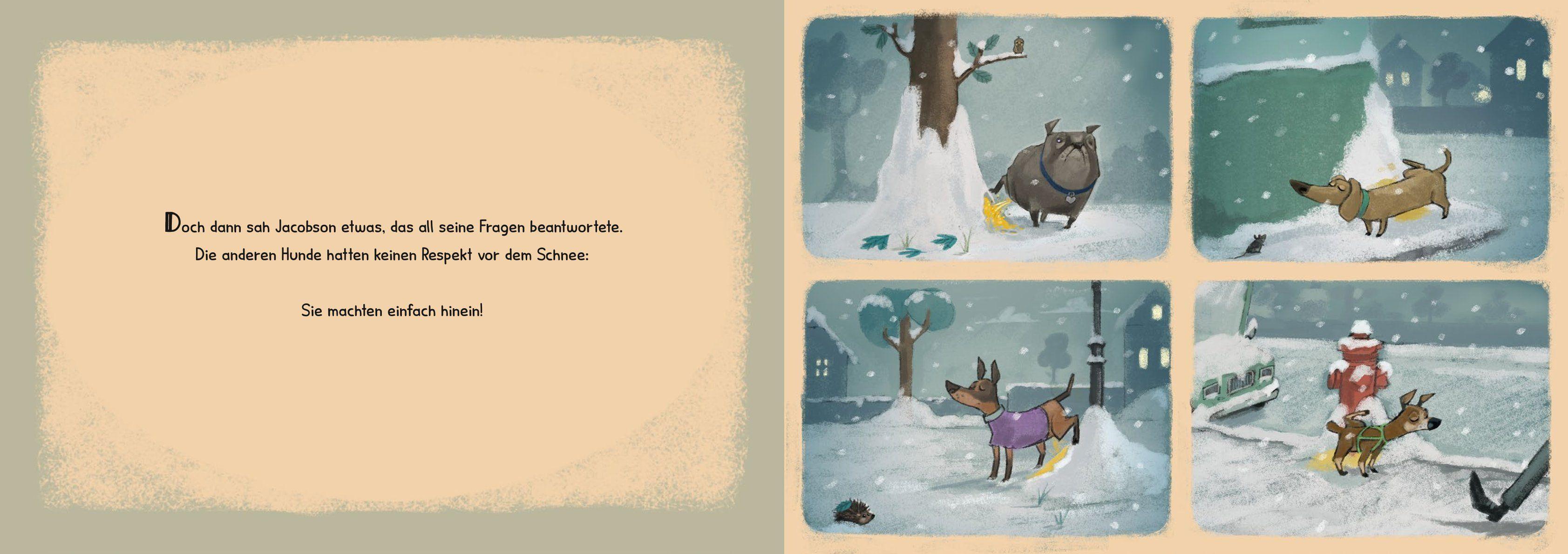 Beispielinhalt (Bild) Lulu im Schnee.