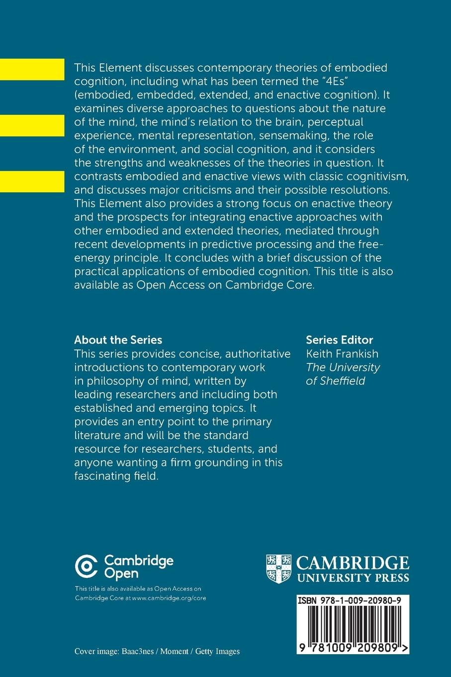 Rückseitencover Embodied and Enactive Approaches to Cognition