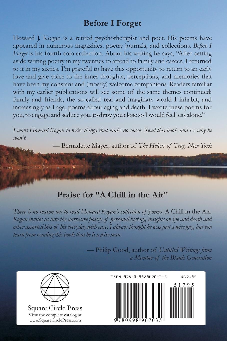 Rückseitencover Before I Forget