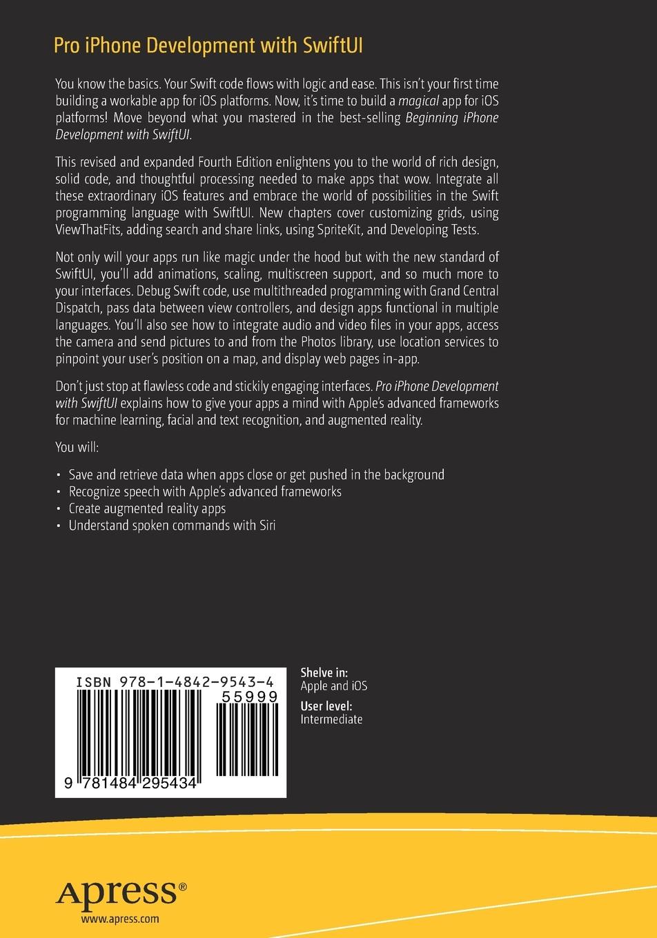 Rückseitencover Pro iPhone Development with SwiftUI