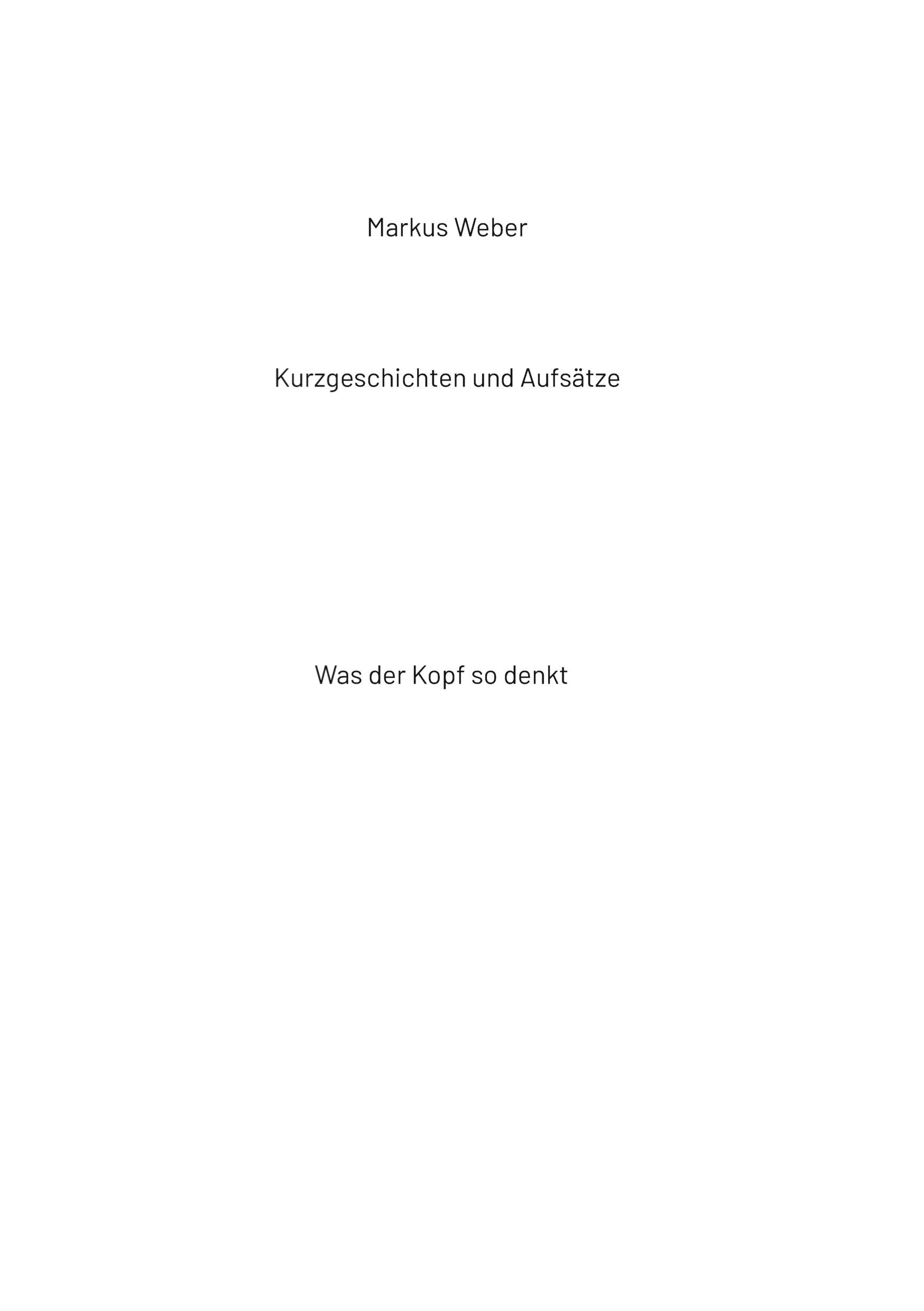 Vorderes Coverbild Kurzgeschichten und Aufsätze