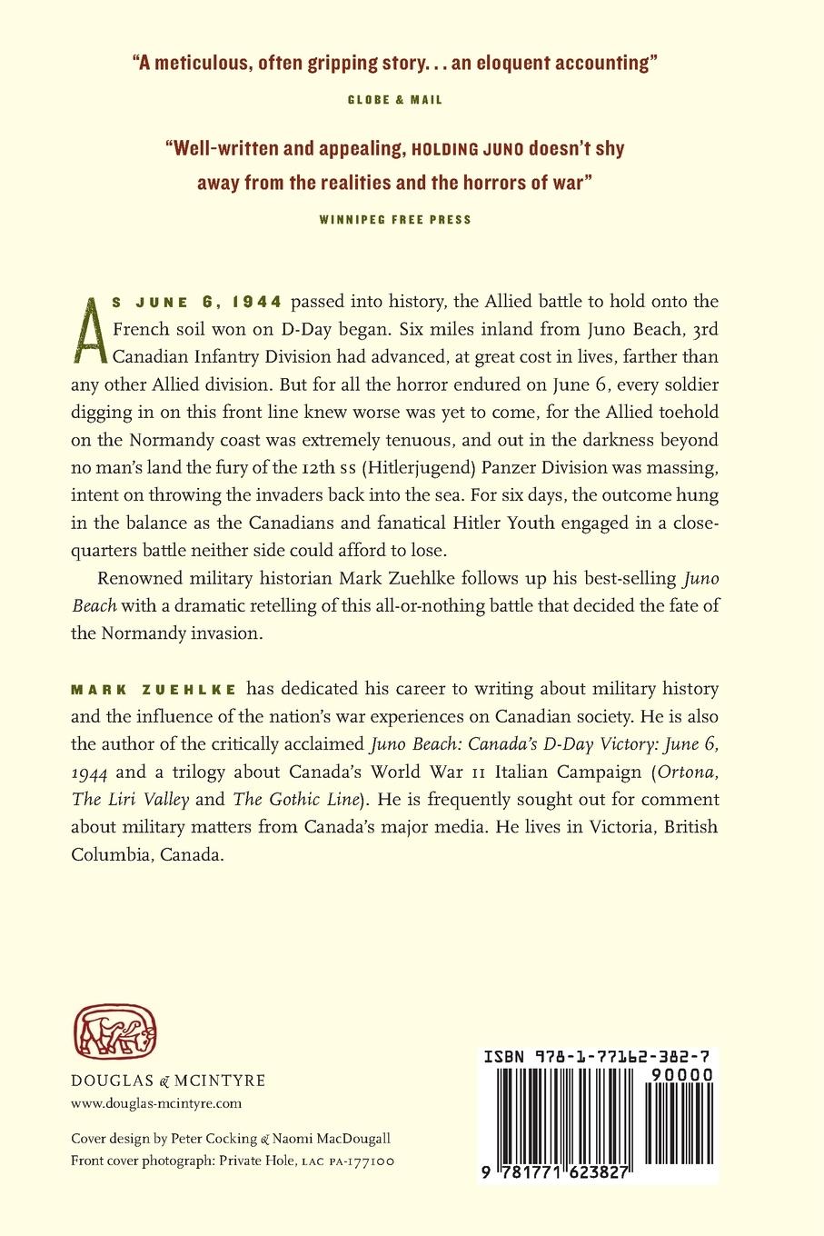 Rückseitencover Holding Juno: Canada's Heroic Defence of the D-Day Beaches, June 7-12, 1944