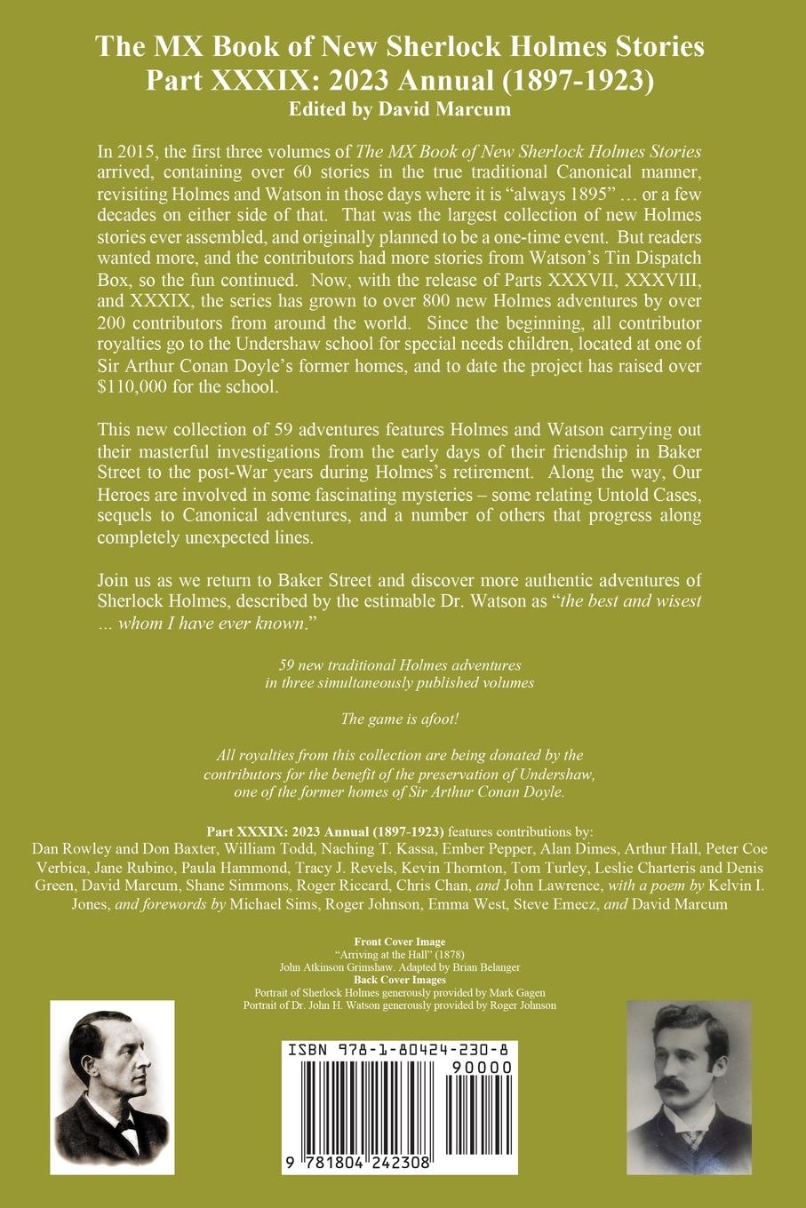 Rückseitencover The MX Book of New Sherlock Holmes Stories Part XXXIX