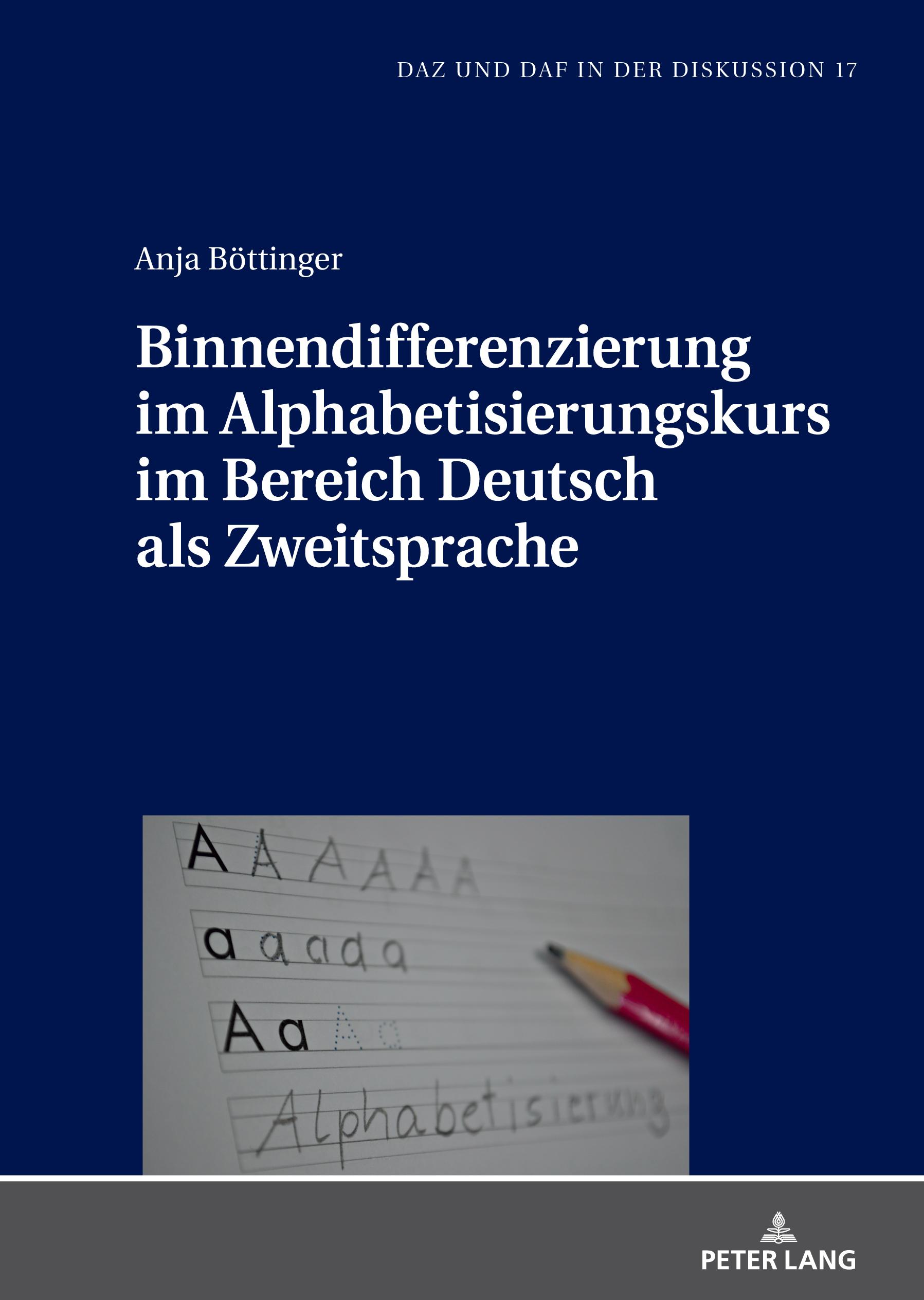 Vorderes Coverbild Binnendifferenzierung im Alphabetisierungskurs im Bereich Deutsch als Zweitsprache